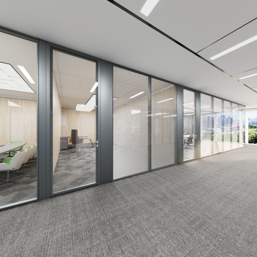 Framed Glass Partition