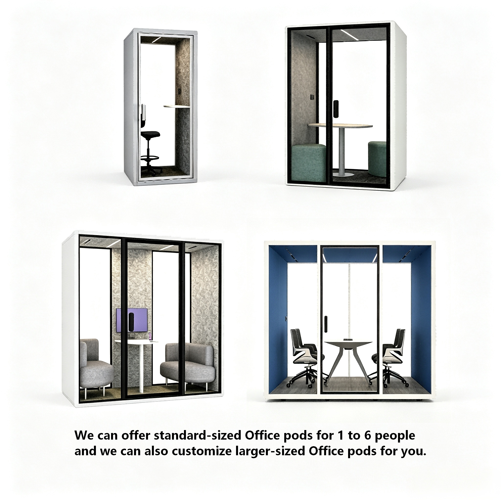 Office Pods 2-person cabins