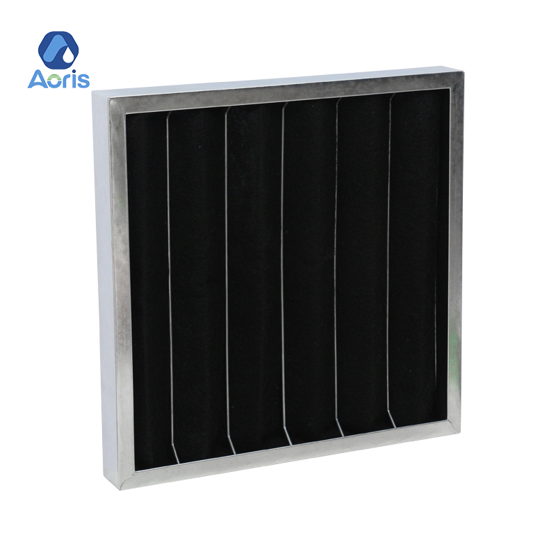 Plate activated carbon filter