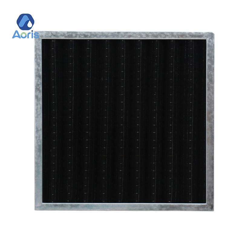 Plate activated carbon filter