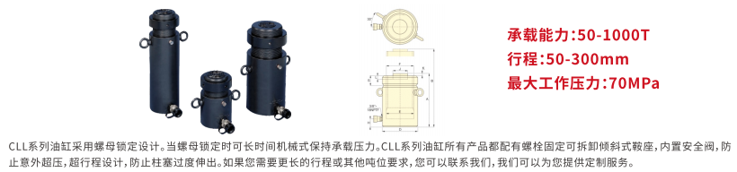 CLL系列单作用螺母锁定大吨位液压油缸 (2)