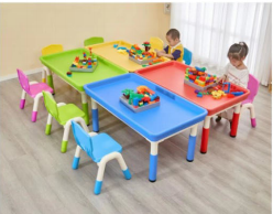 Plastic desks and chairs for children ($30)a set