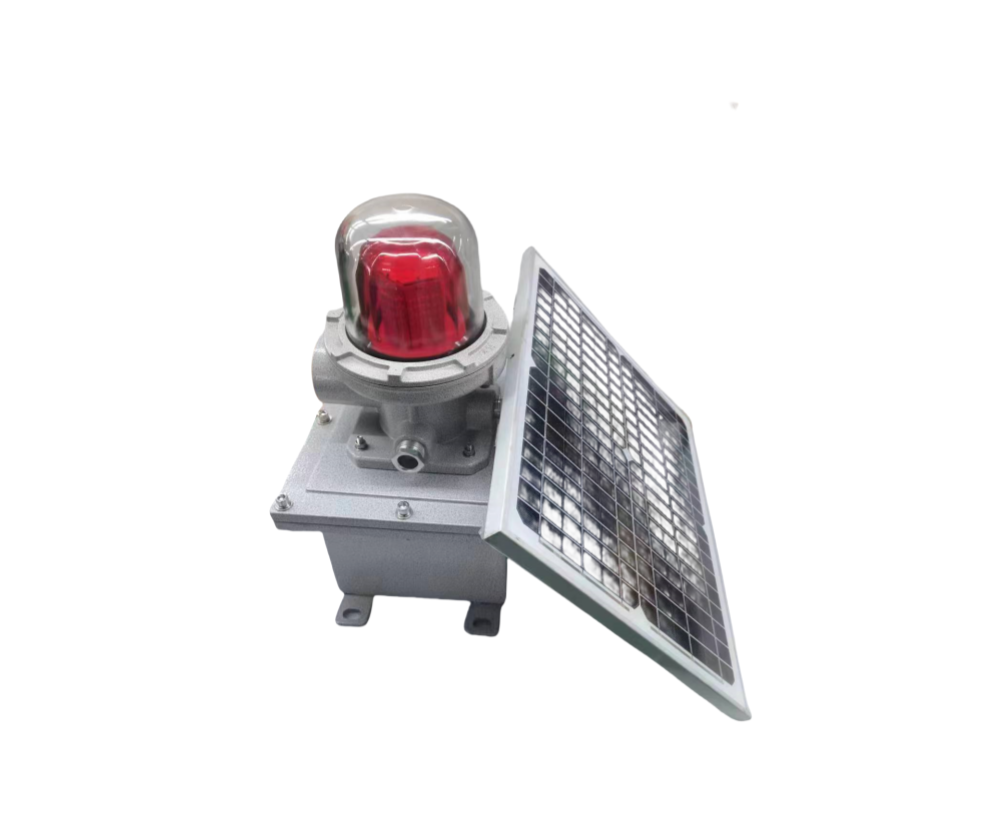 Solar powered aviation obstruction light