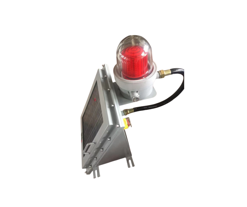 Solar powered aviation obstruction light