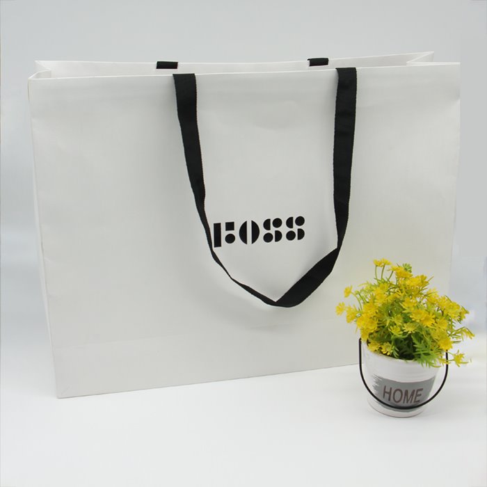 White Carved Paper Bags