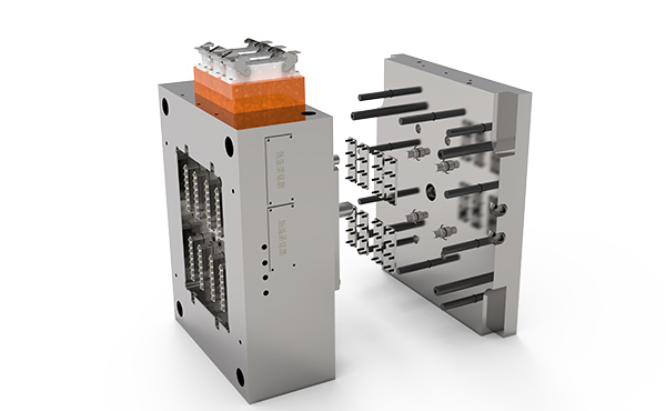 多腔医疗推板结构热半模