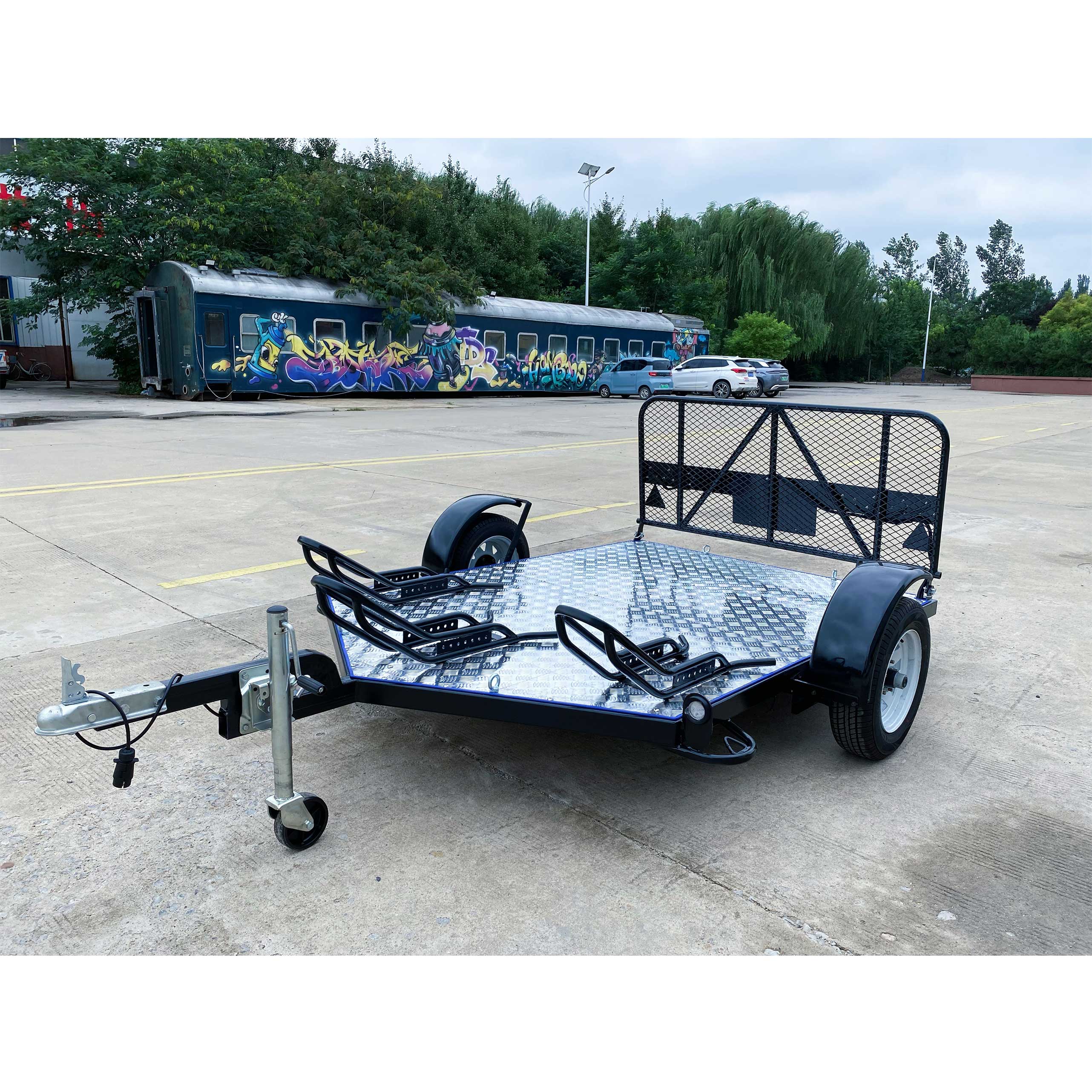 Double motorcycle trailer
