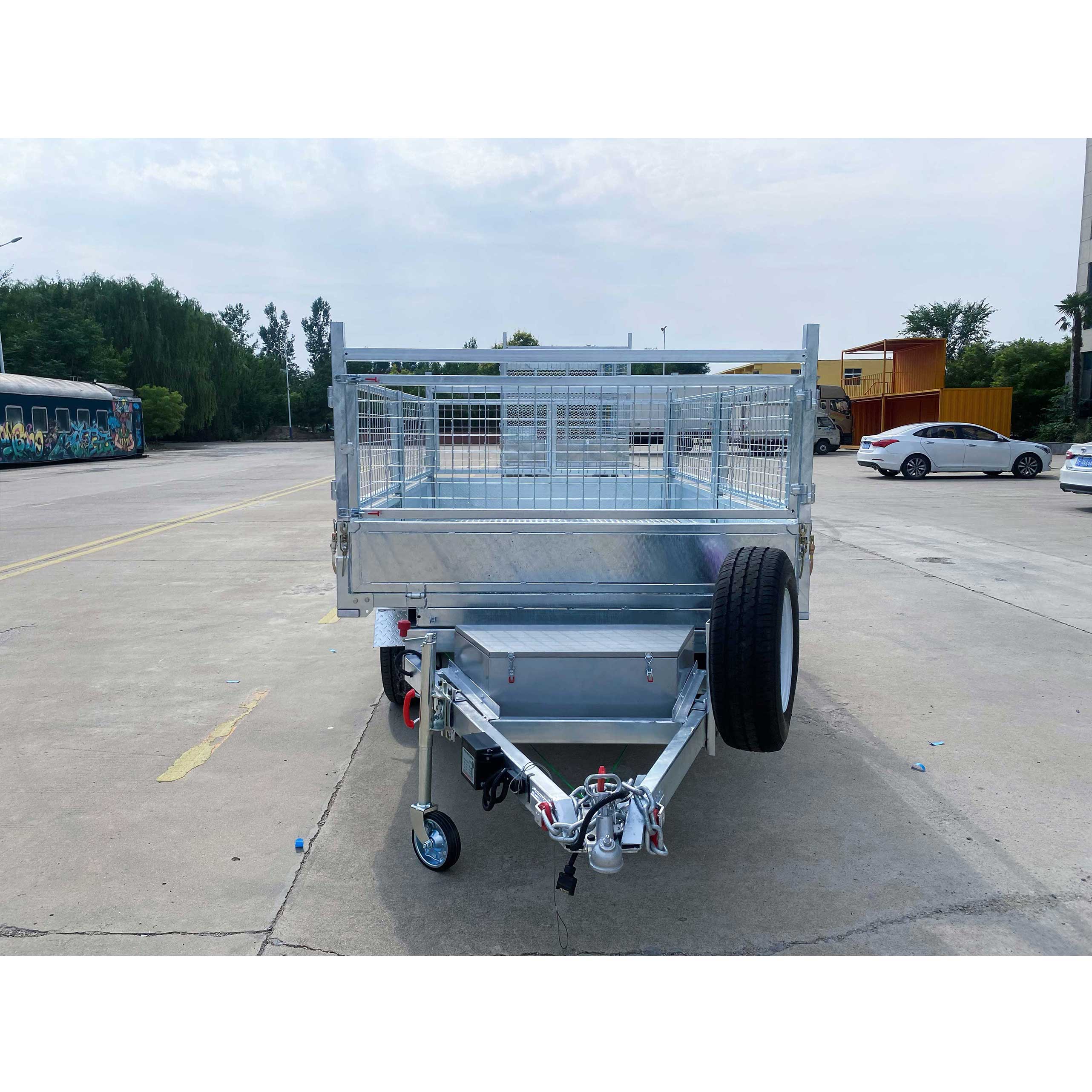 Double-axis dump cage trailer