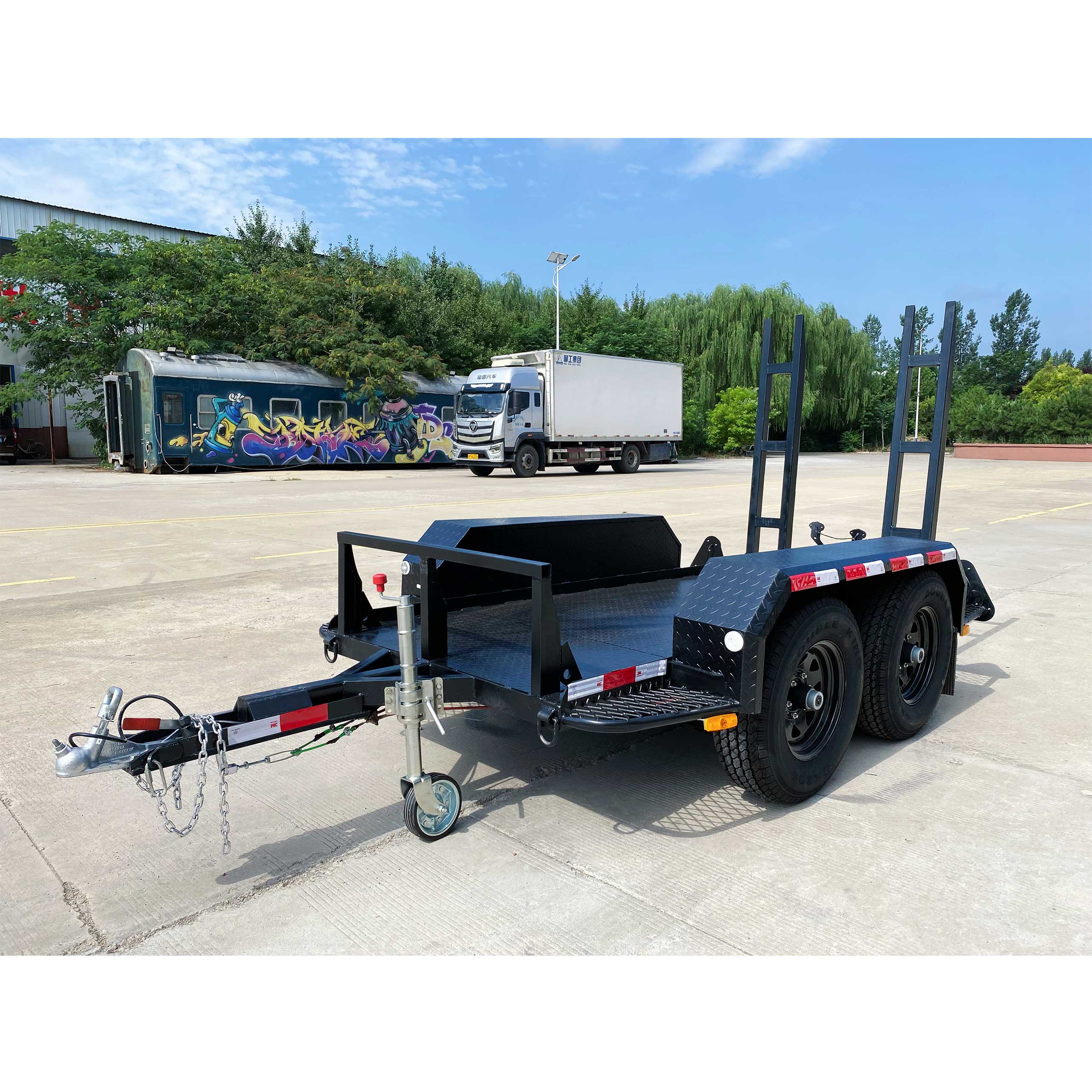 Road roller trailer