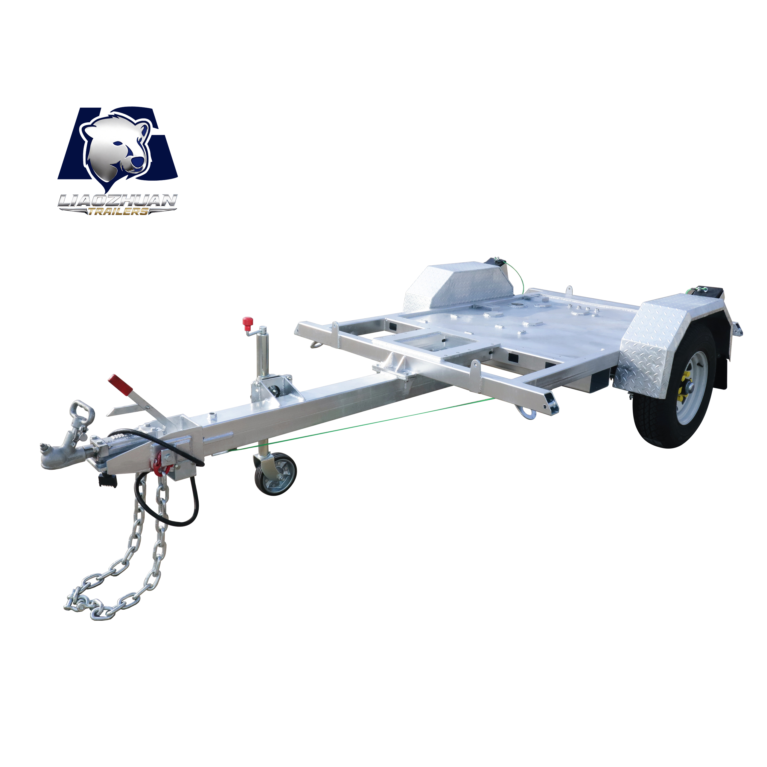 Solar LED light tower trailer