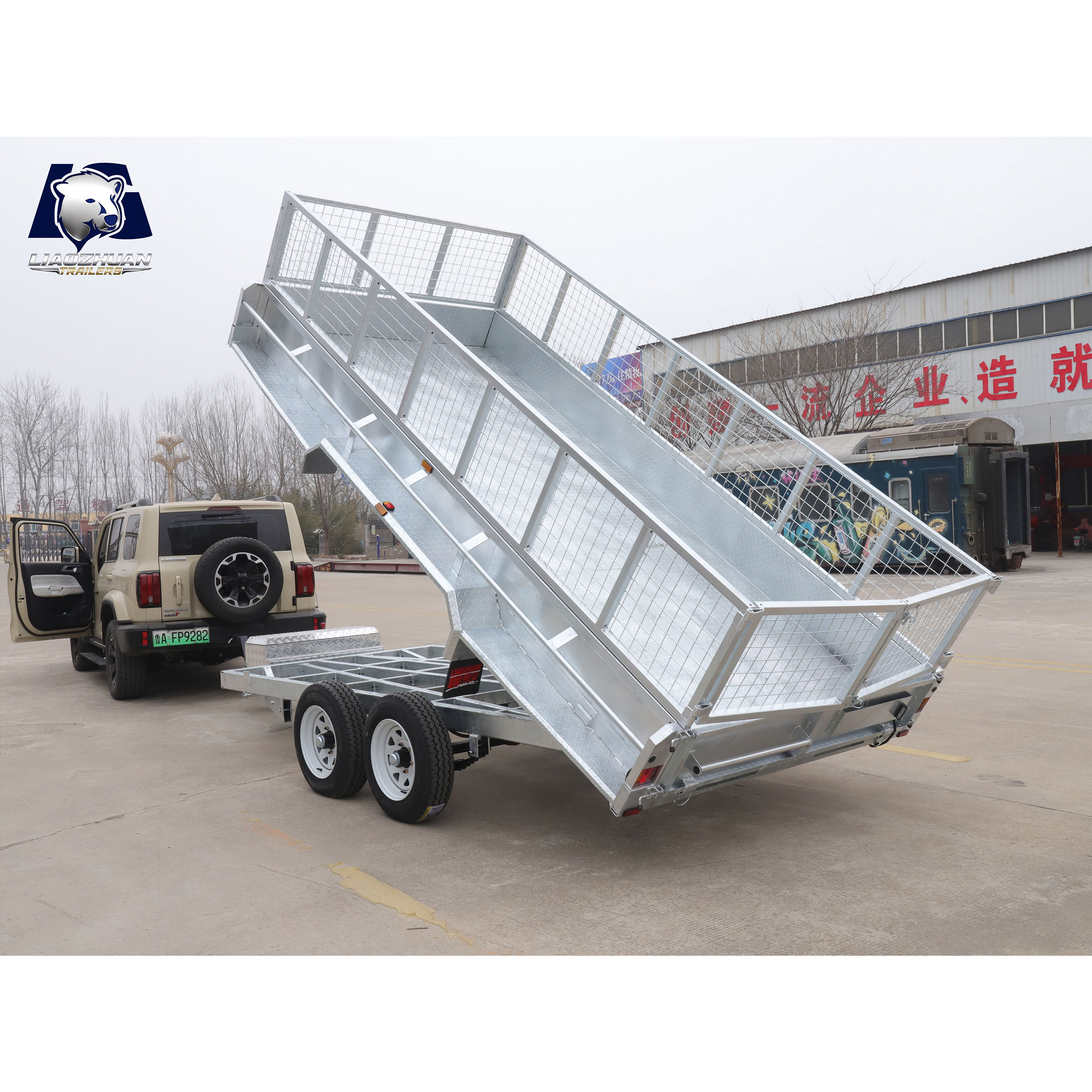 14x6 Hydraulic Tipper Galvanised Box Trailer 3500kg ATM (Electric Brake)