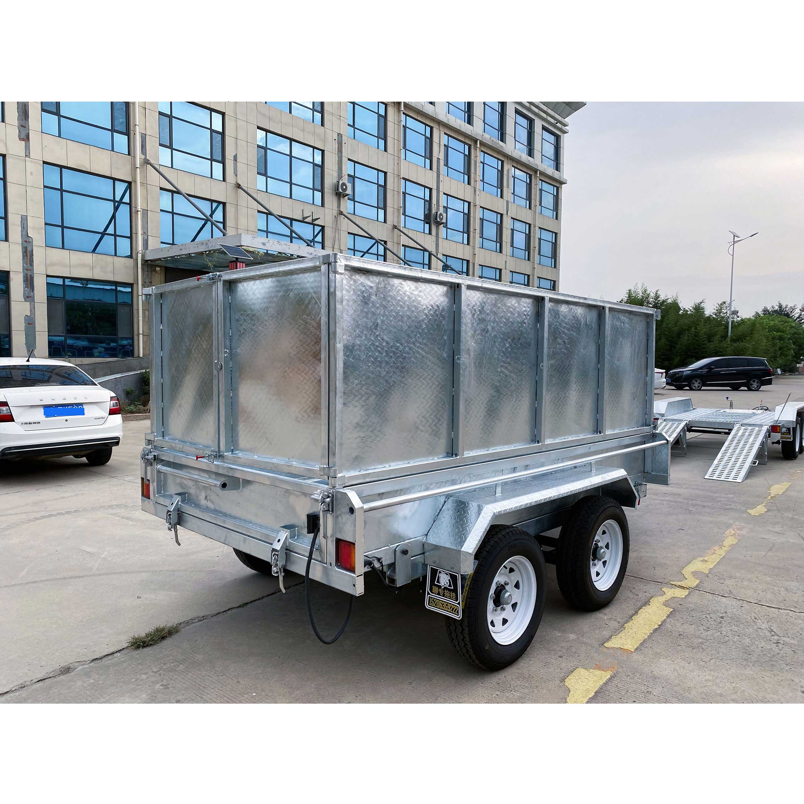 Double-axis hot-dip galvanized box trailer