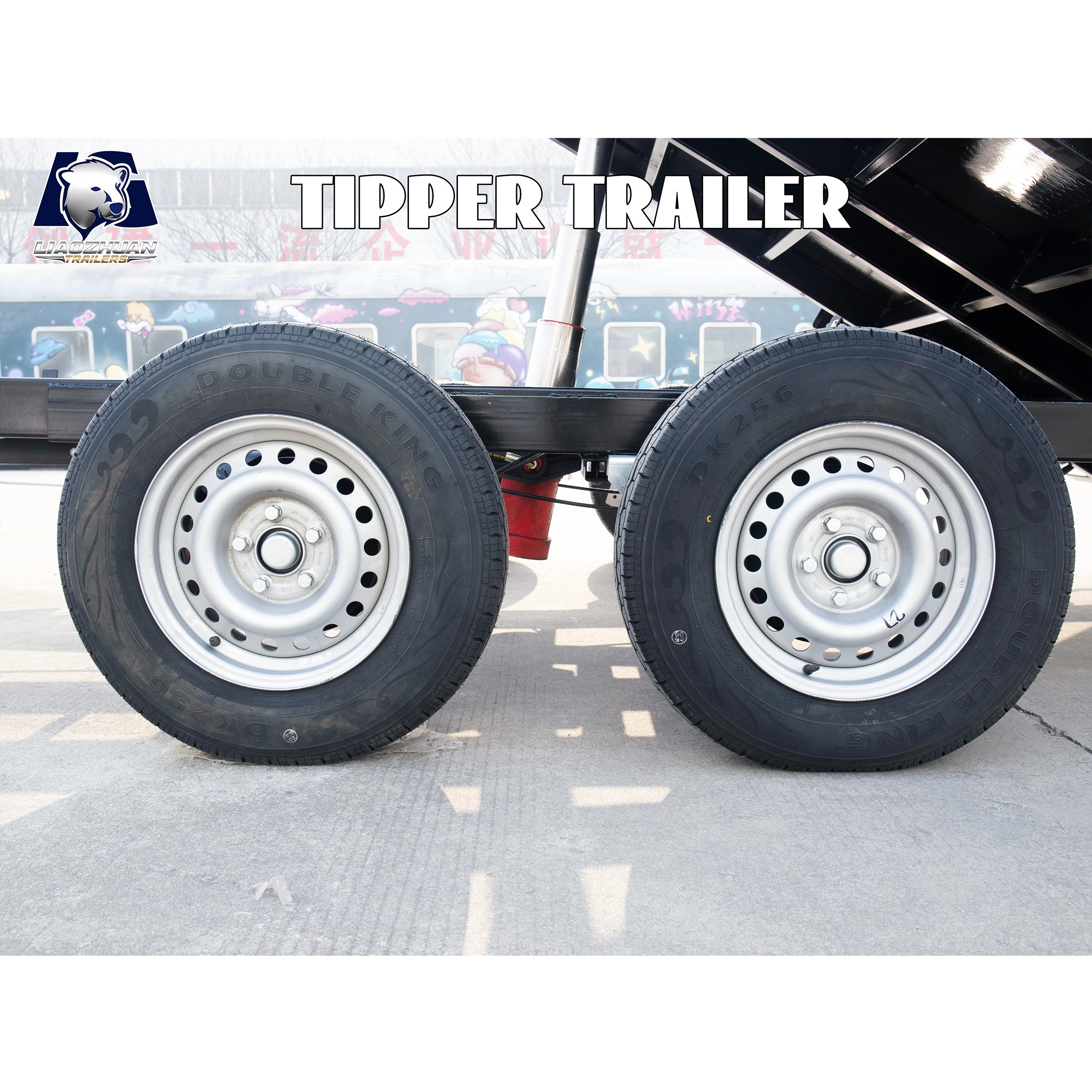 EU 14x6 Hydraulic Single-axis Tipper Painting Trailer 3500kg ATM (Electric Brake)