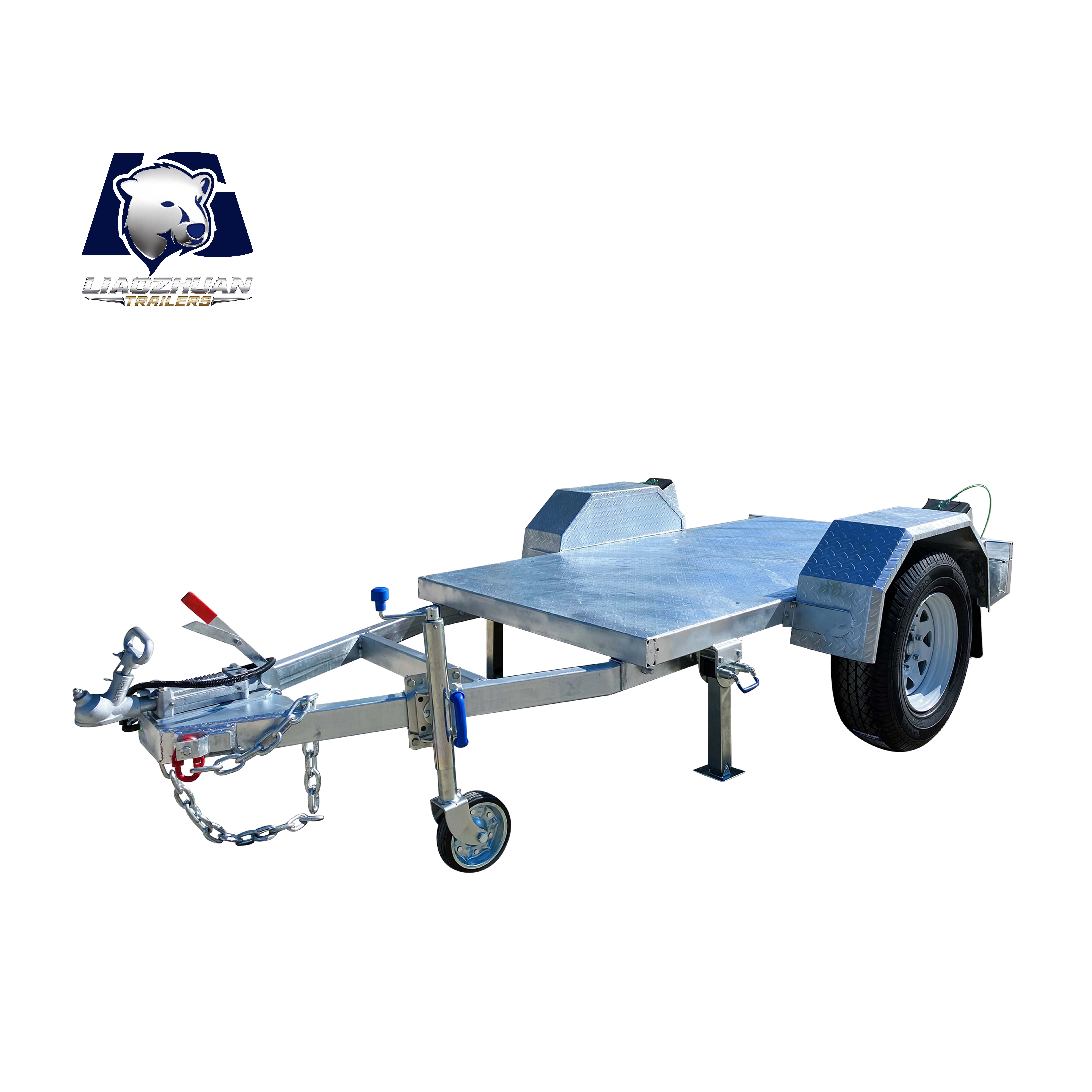 Hot-dip galvanized generator trailer