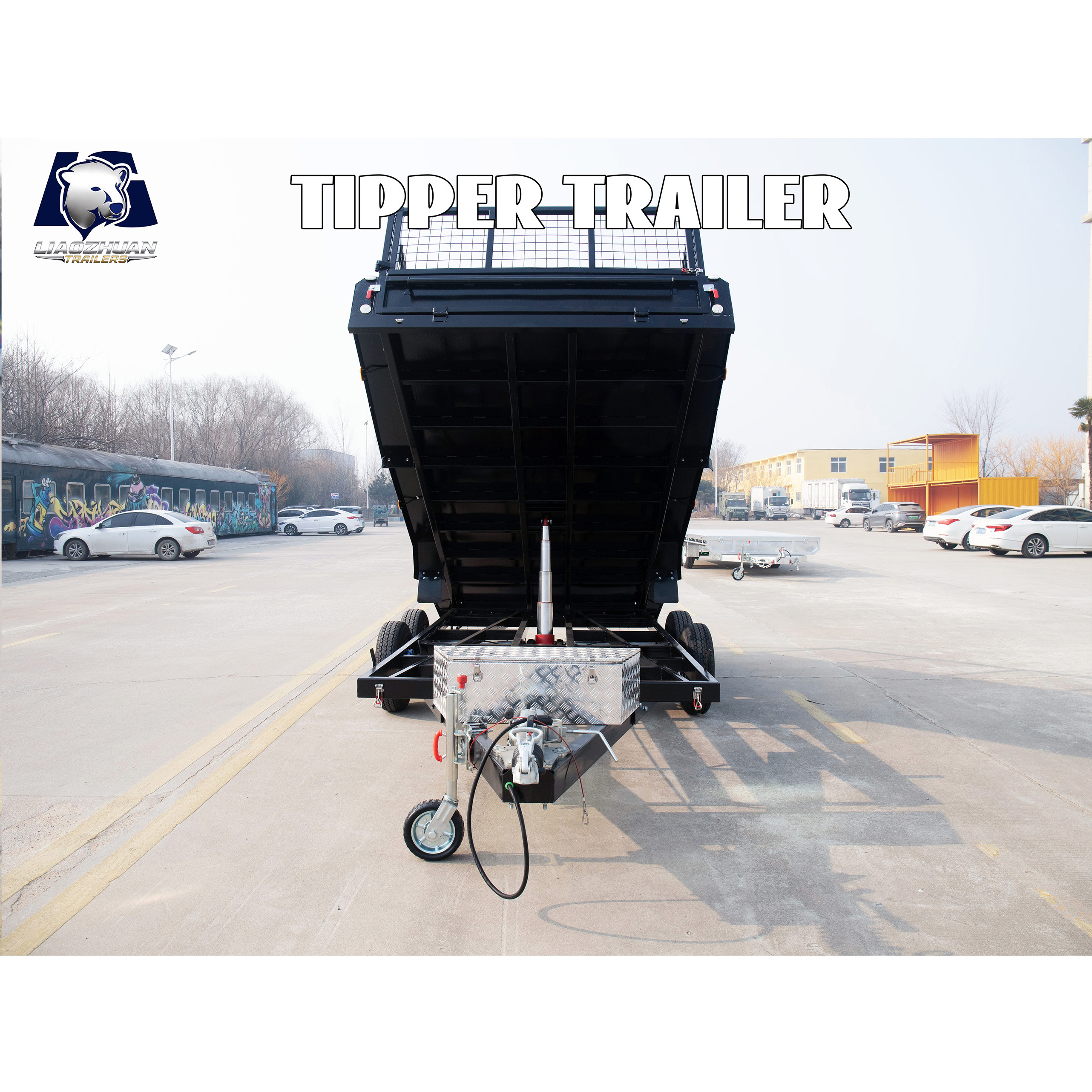 EU 14x6 Hydraulic Single-axis Tipper Painting Trailer 3500kg ATM (Electric Brake)