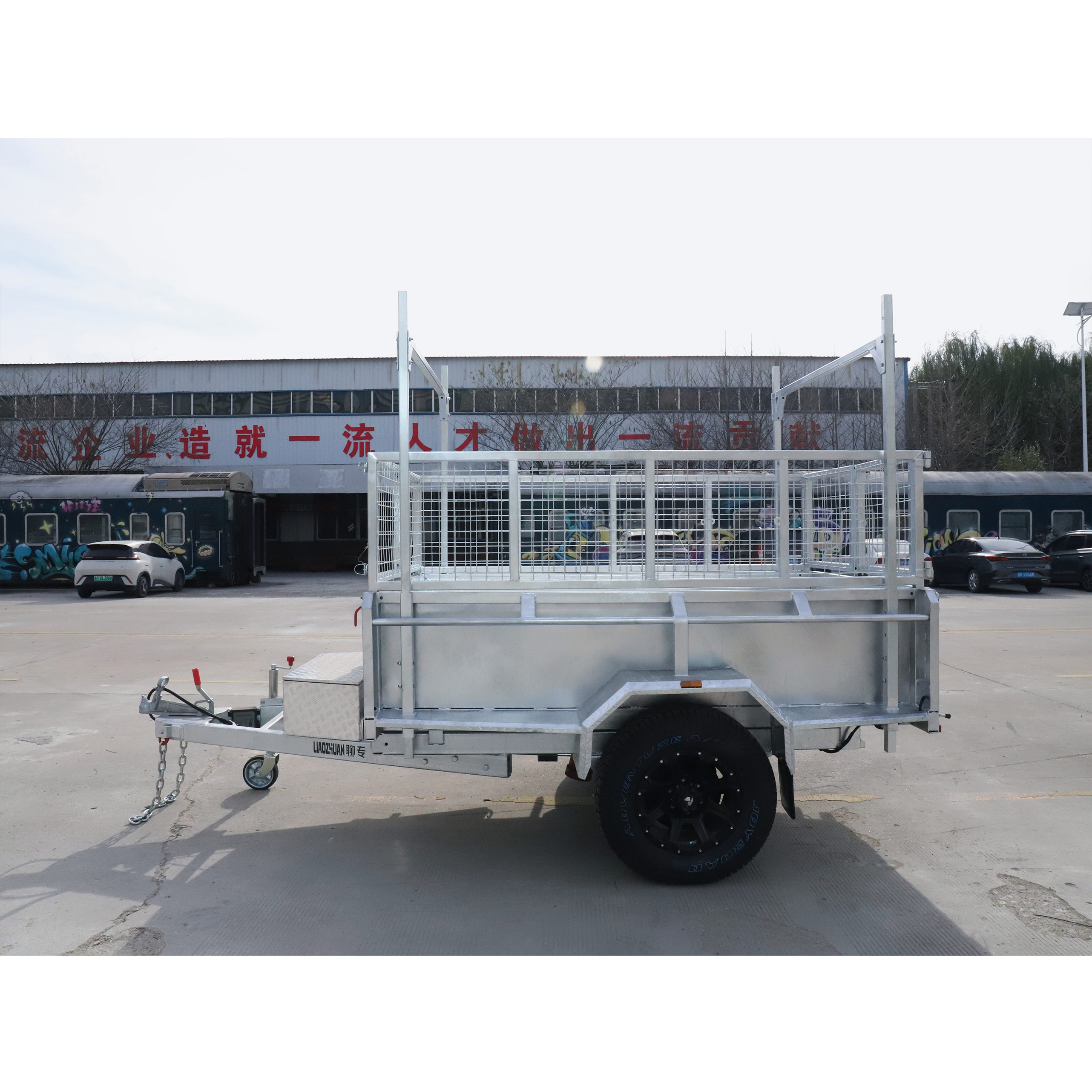 8x5 Hydraulic Single-axis Tipper Galvanised Box Trailer 2000kg ATM (Electric Brake)