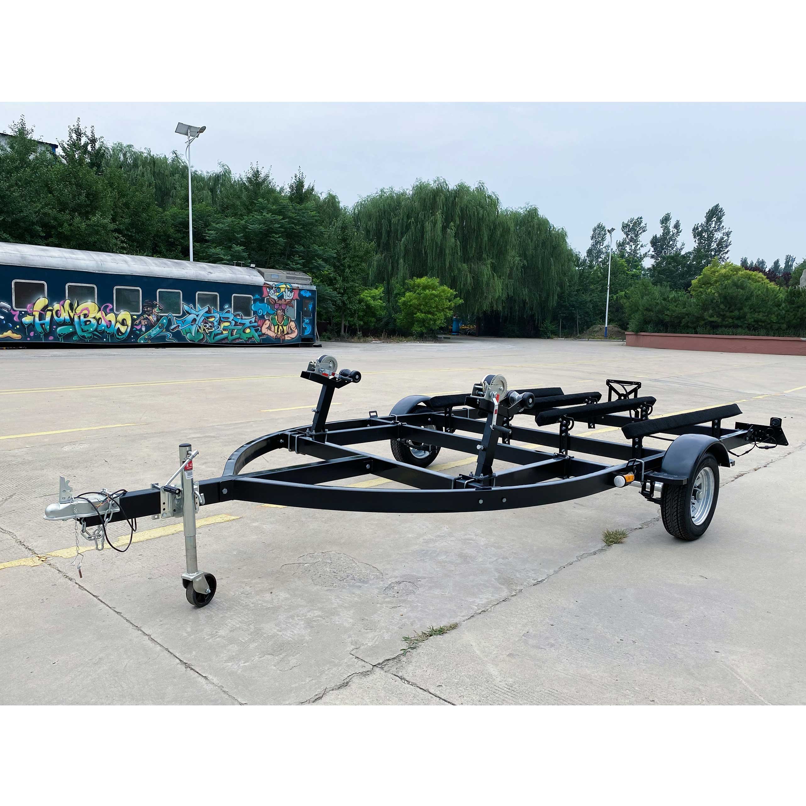 Double yacht trailer