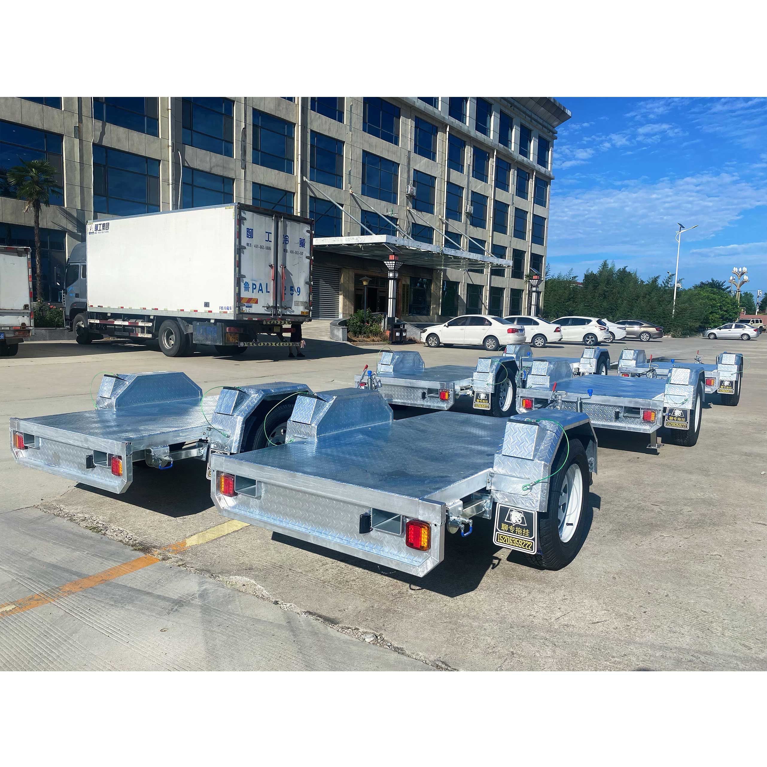 Hot-dip galvanized generator trailer