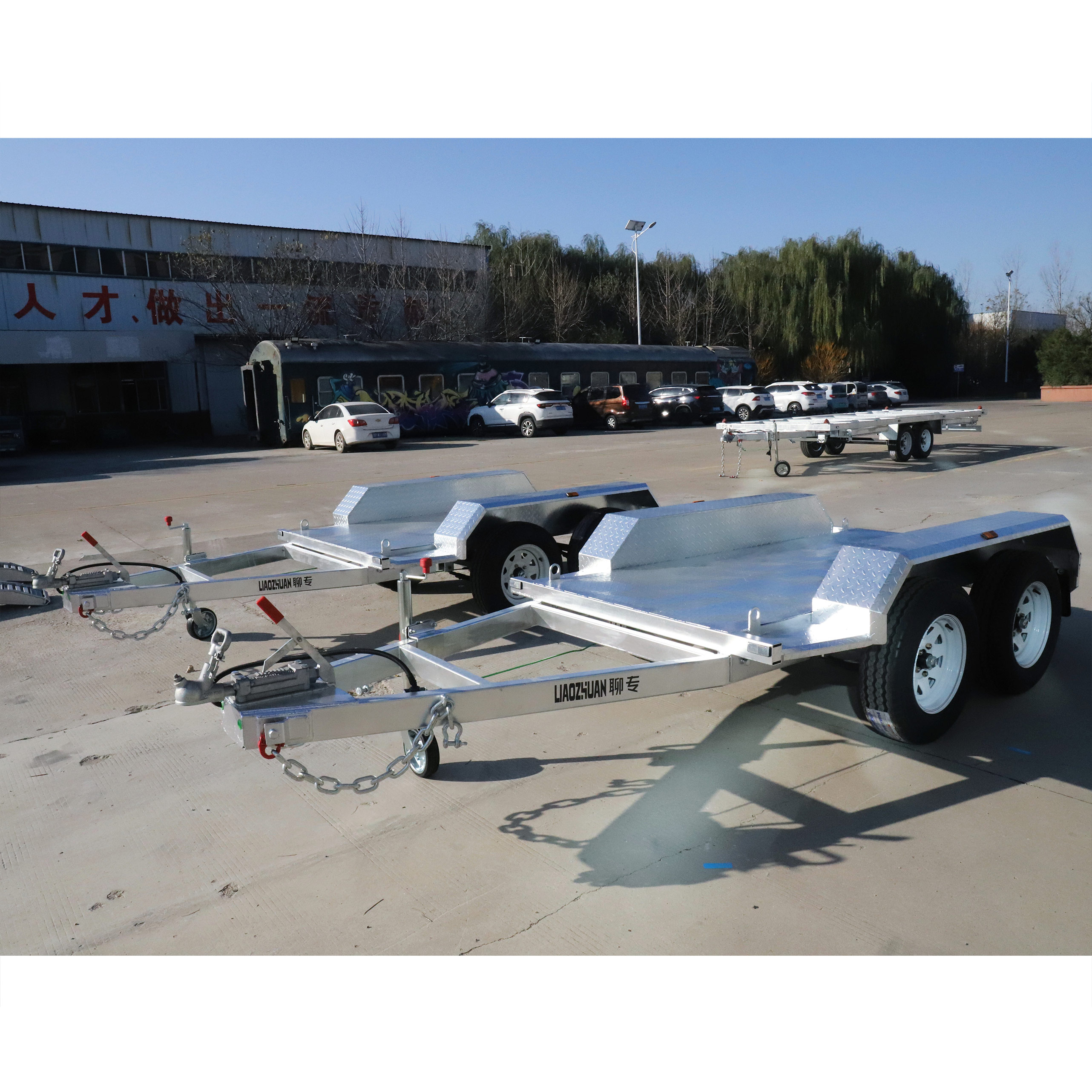 Two-axis generator trailer