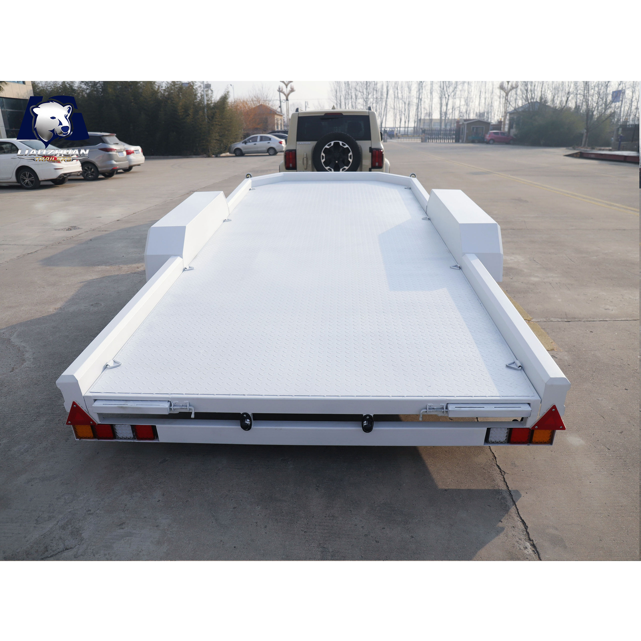 Dual-axis hydraulic lifting car trailer