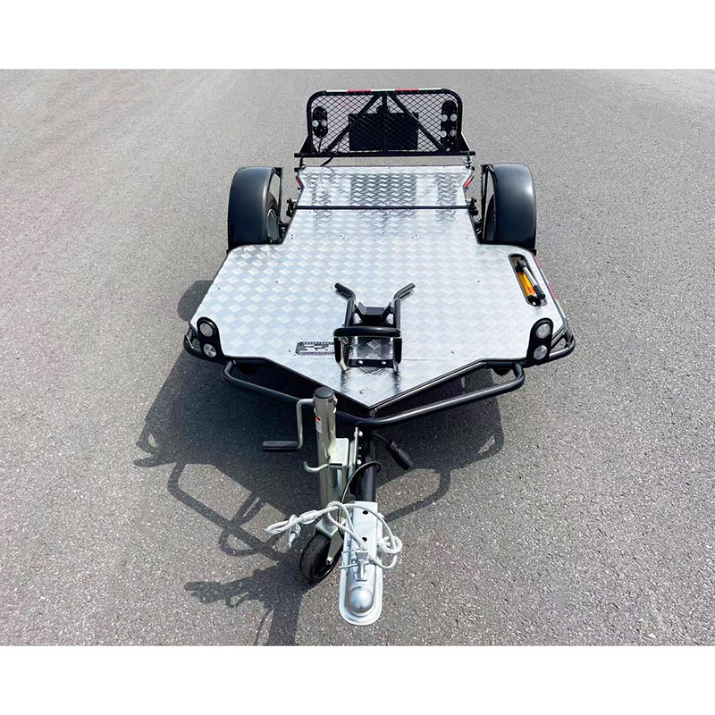 Single-axle hydraulic single motorcycle trailer
