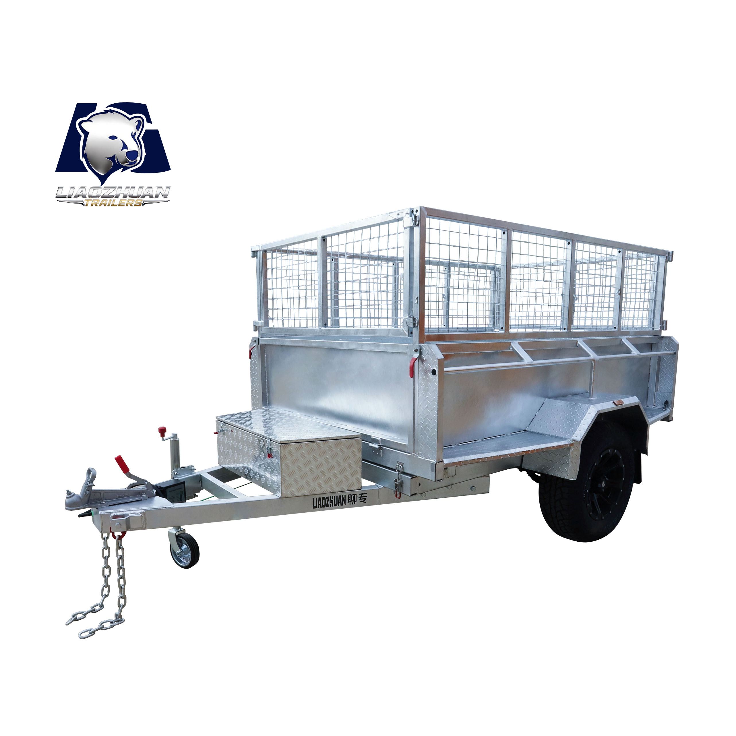 Single-axis 8*5 tipping cage trailer