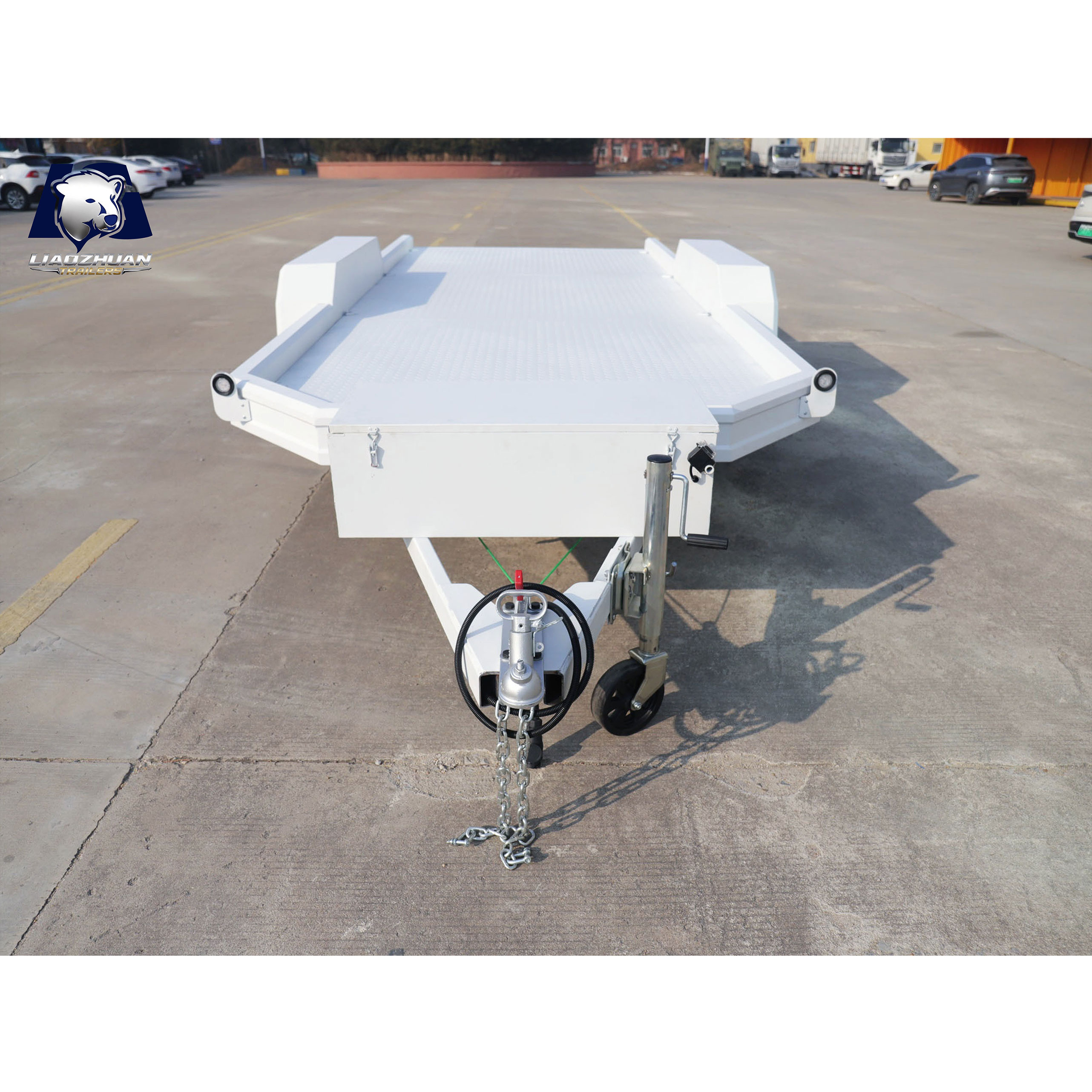 Dual-axis hydraulic lifting car trailer