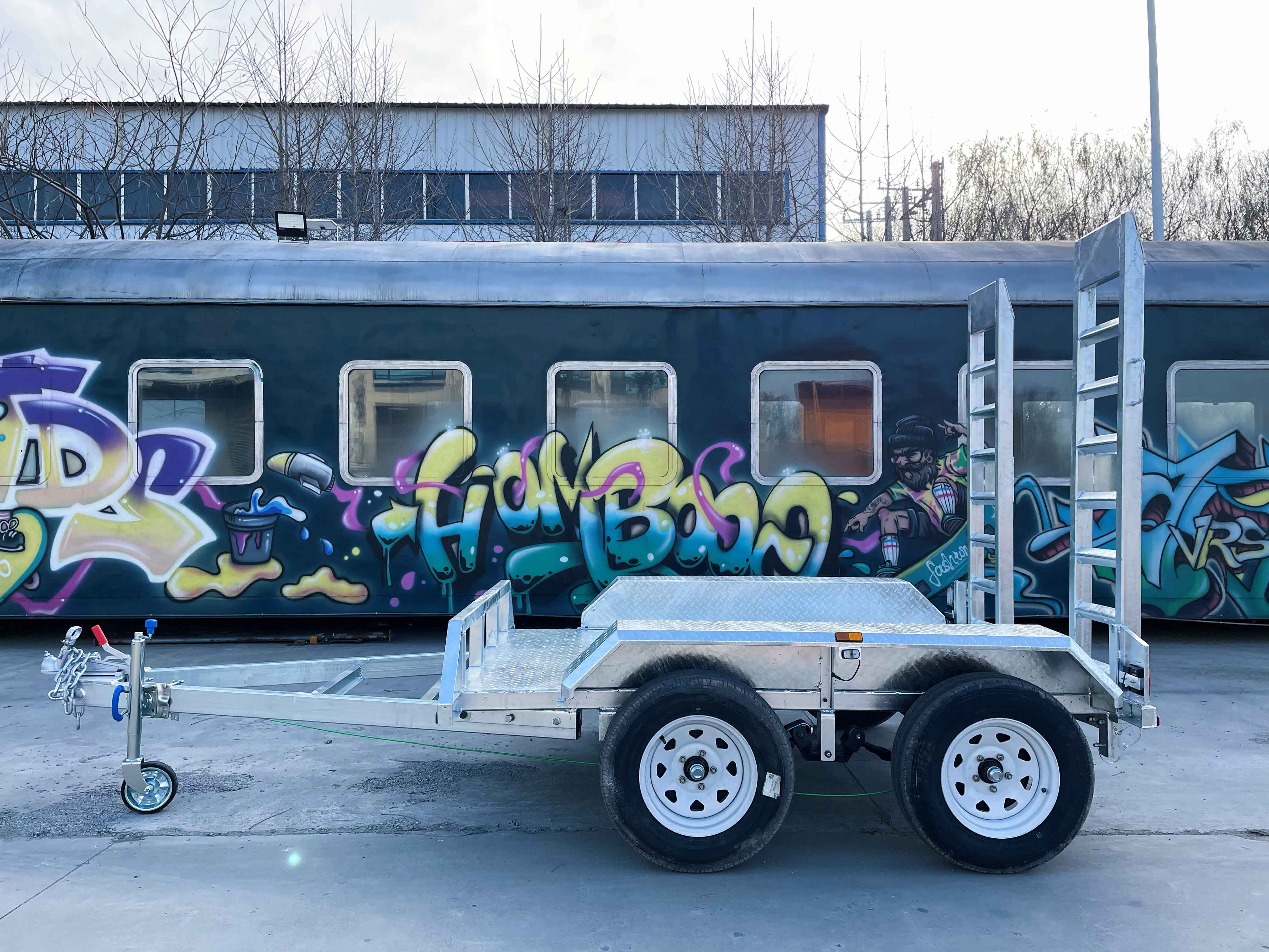 8×5 ATM3000kg small excavator agricultural trailer