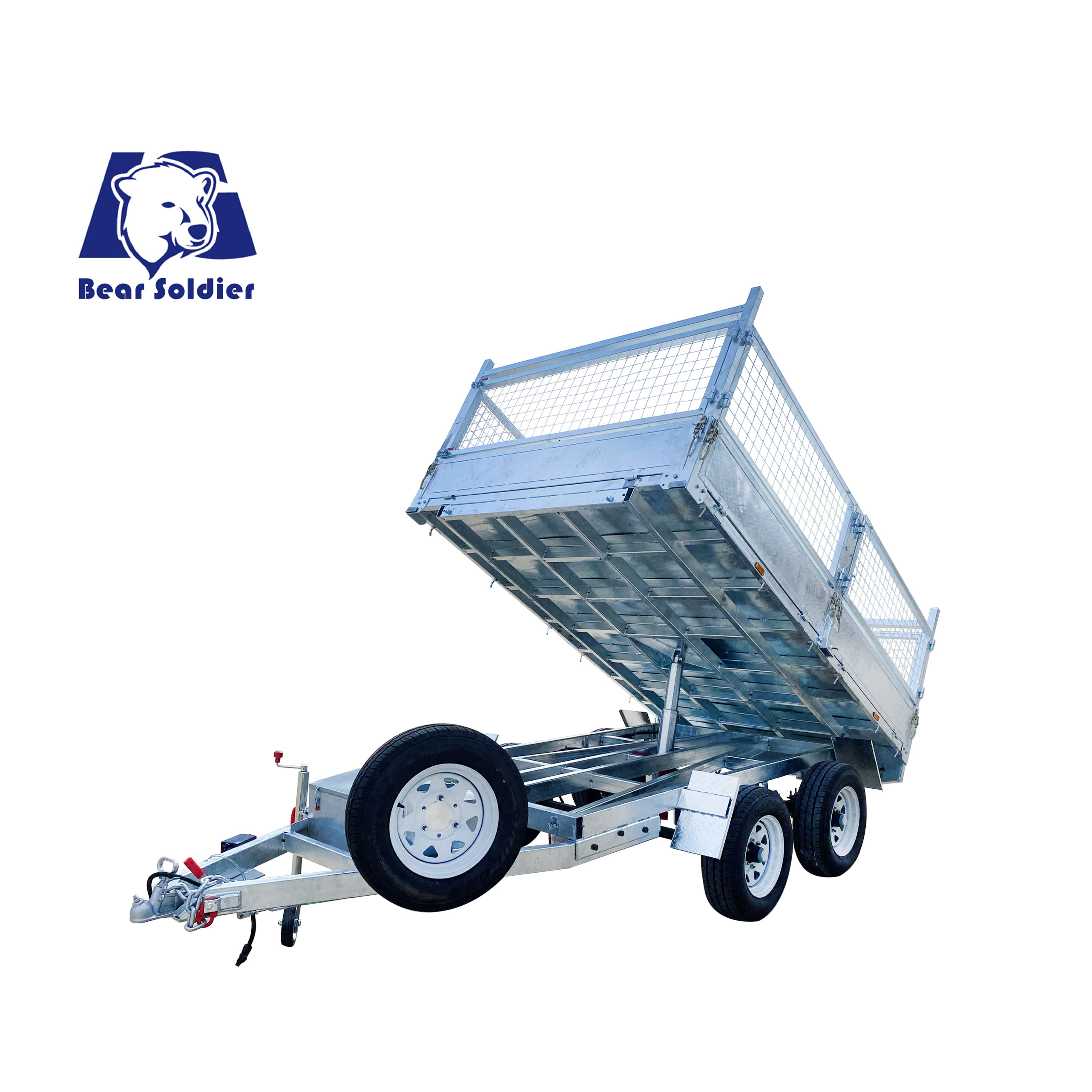 Double-axis dump cage trailer