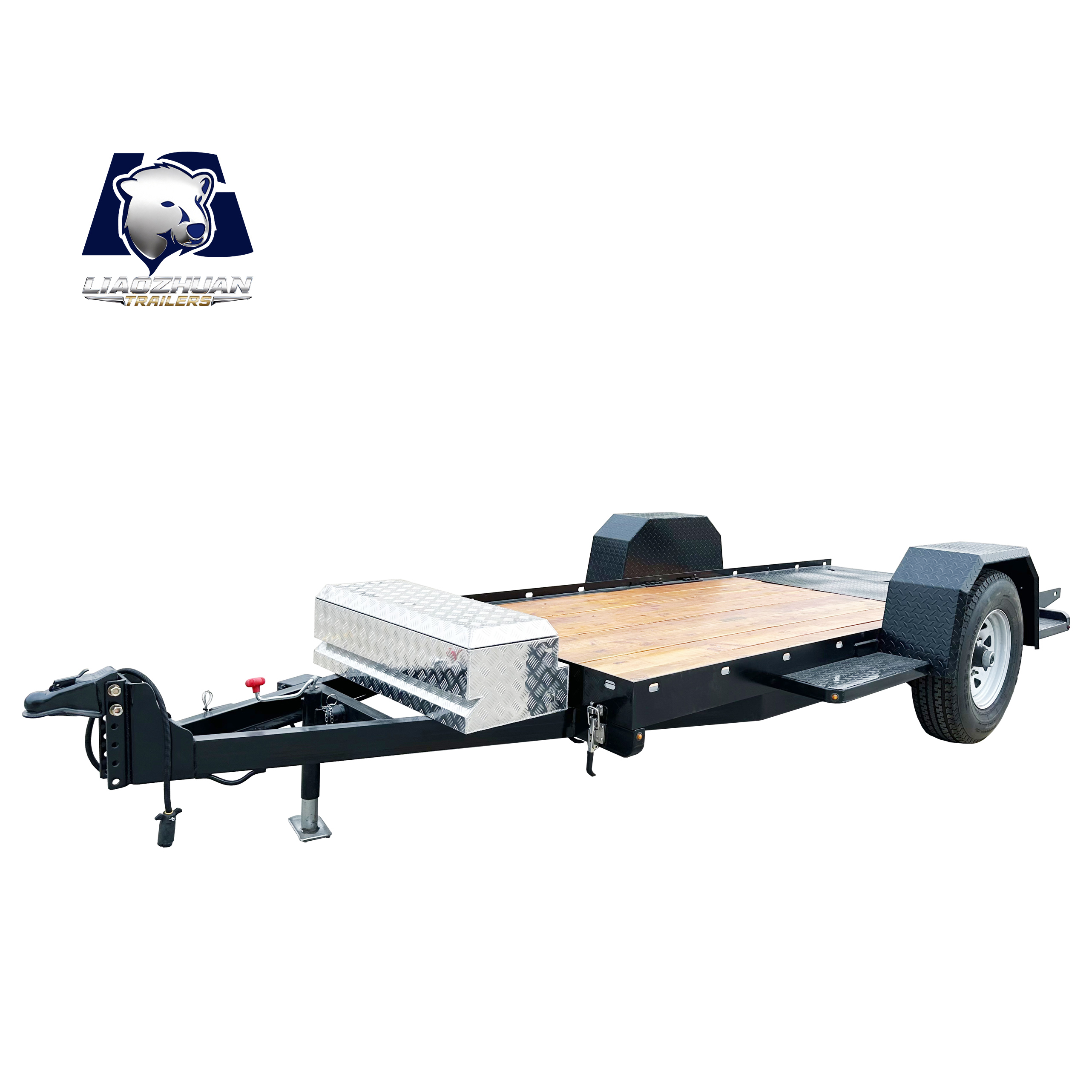 Single-axis hydraulic equipment trailer