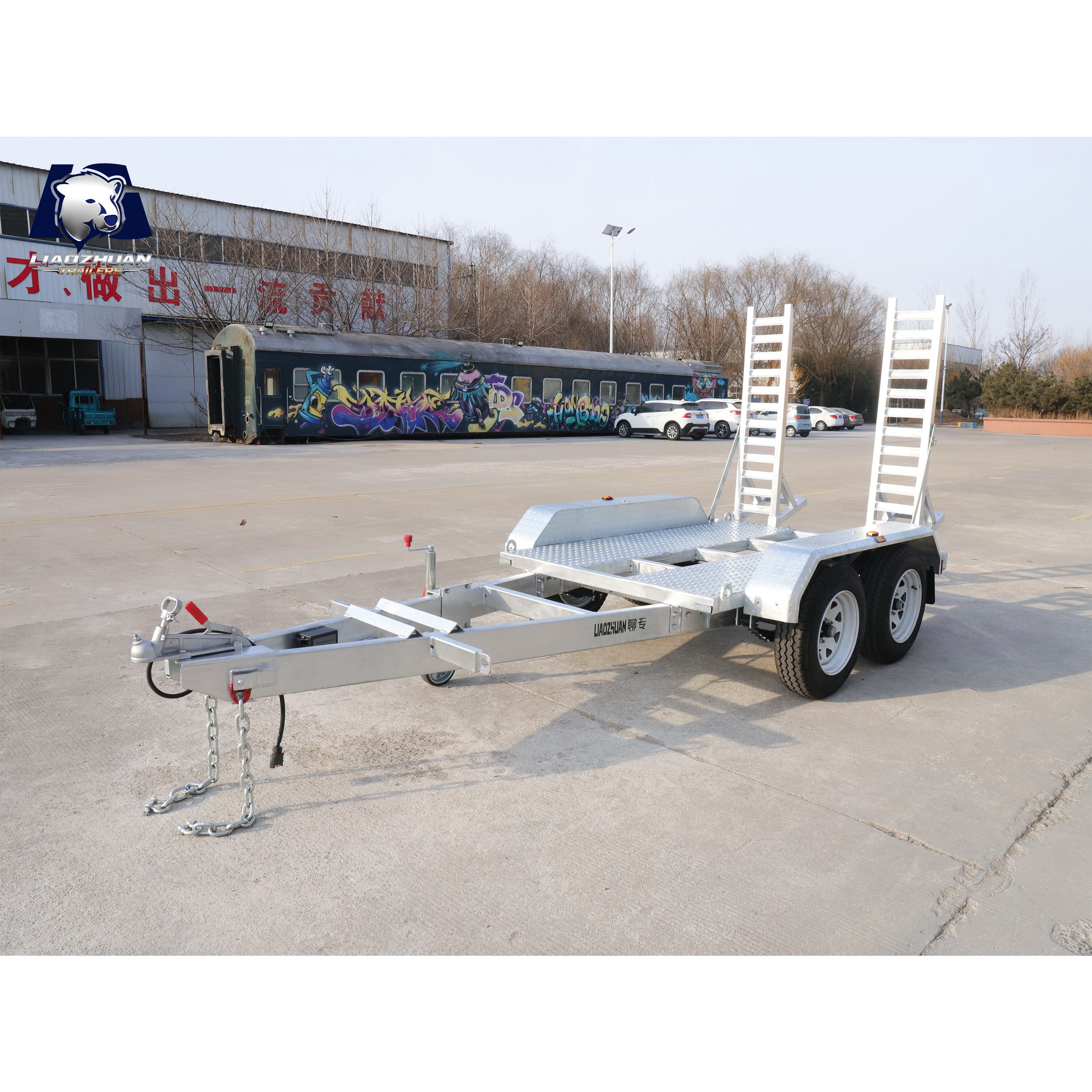 8×5 Double-axis Hot-Dip Galvanised Excavator Trailer 3000kg ATM