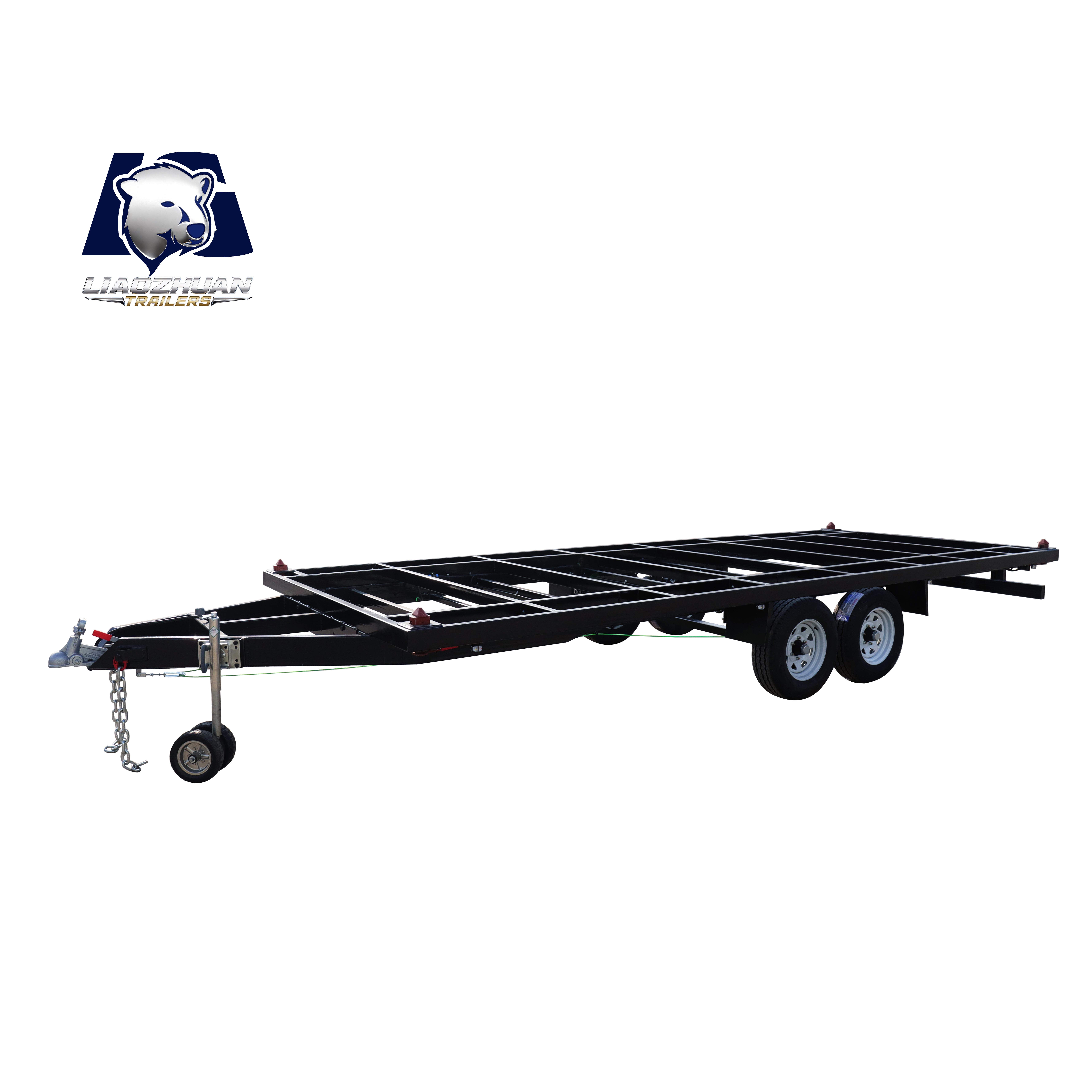 Double-axis container trailer