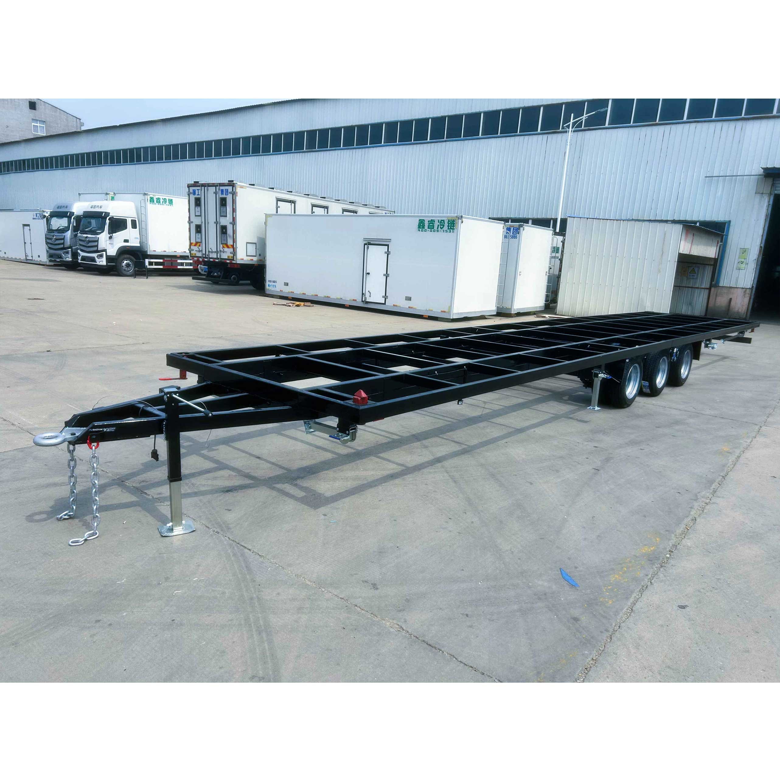 Super-long frame container house towing trailer