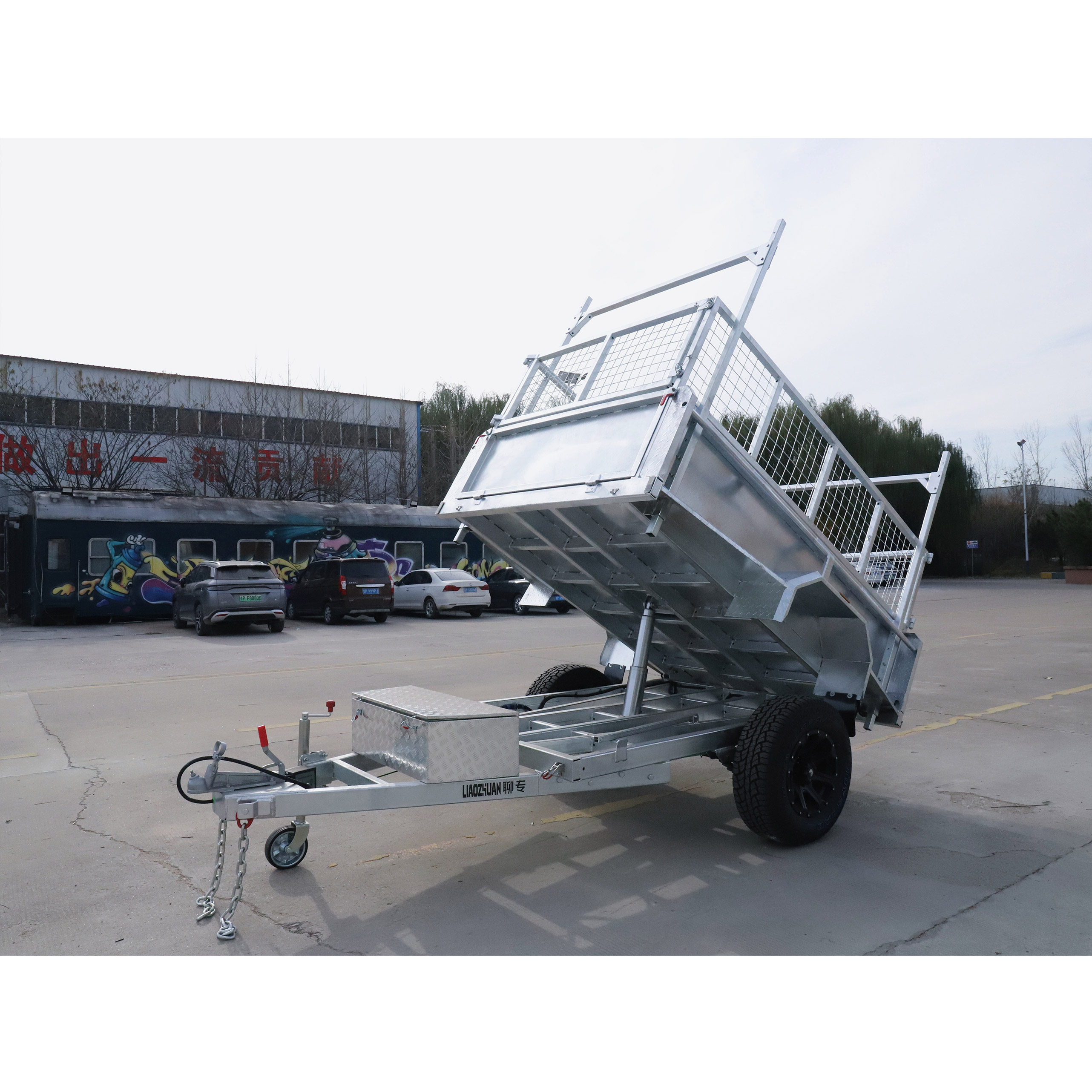 8x5 Hydraulic Single-axis Tipper Galvanised Box Trailer 2000kg ATM (Electric Brake)
