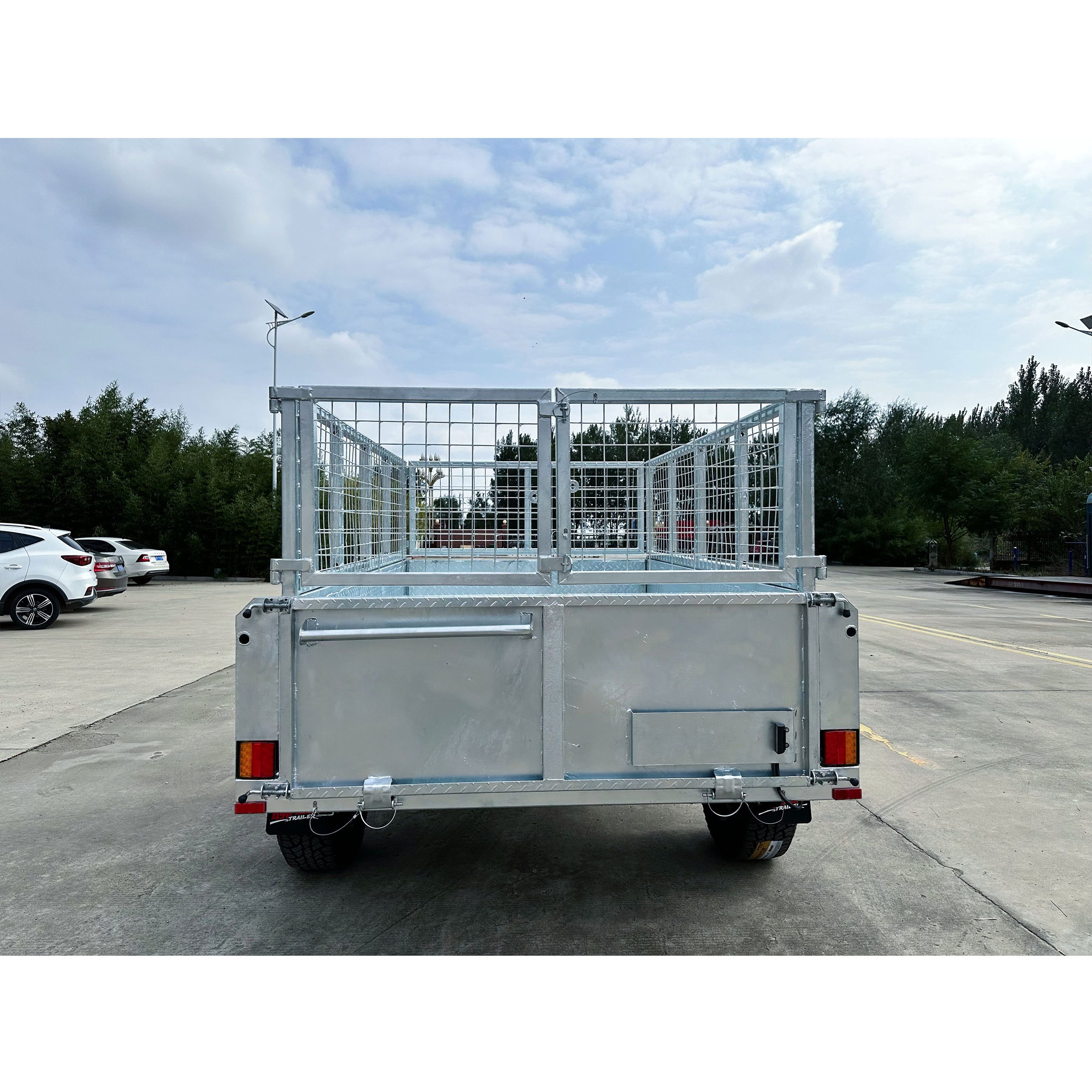 Single-axis 8*5 tipping cage trailer