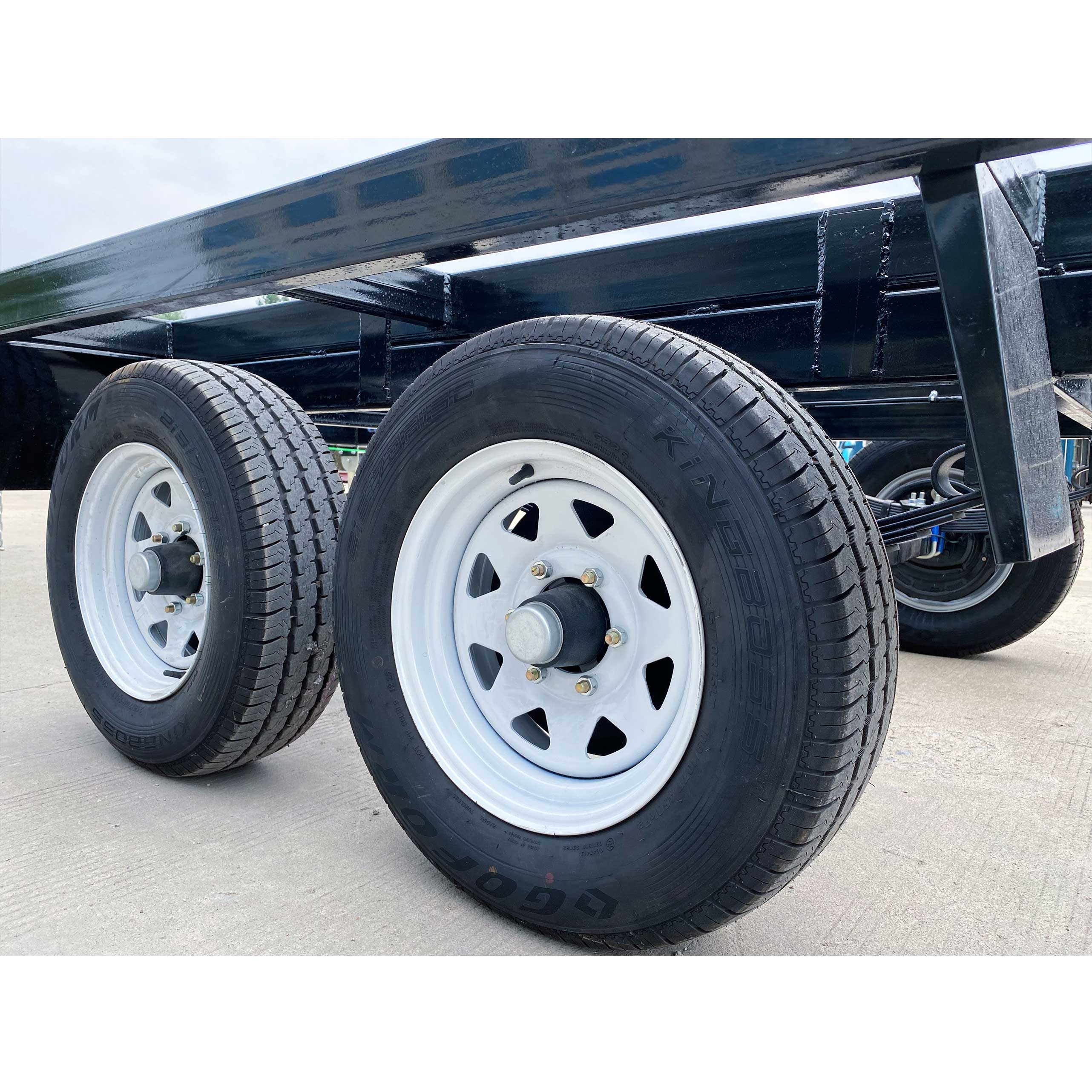 Double-axis frame container house trailer