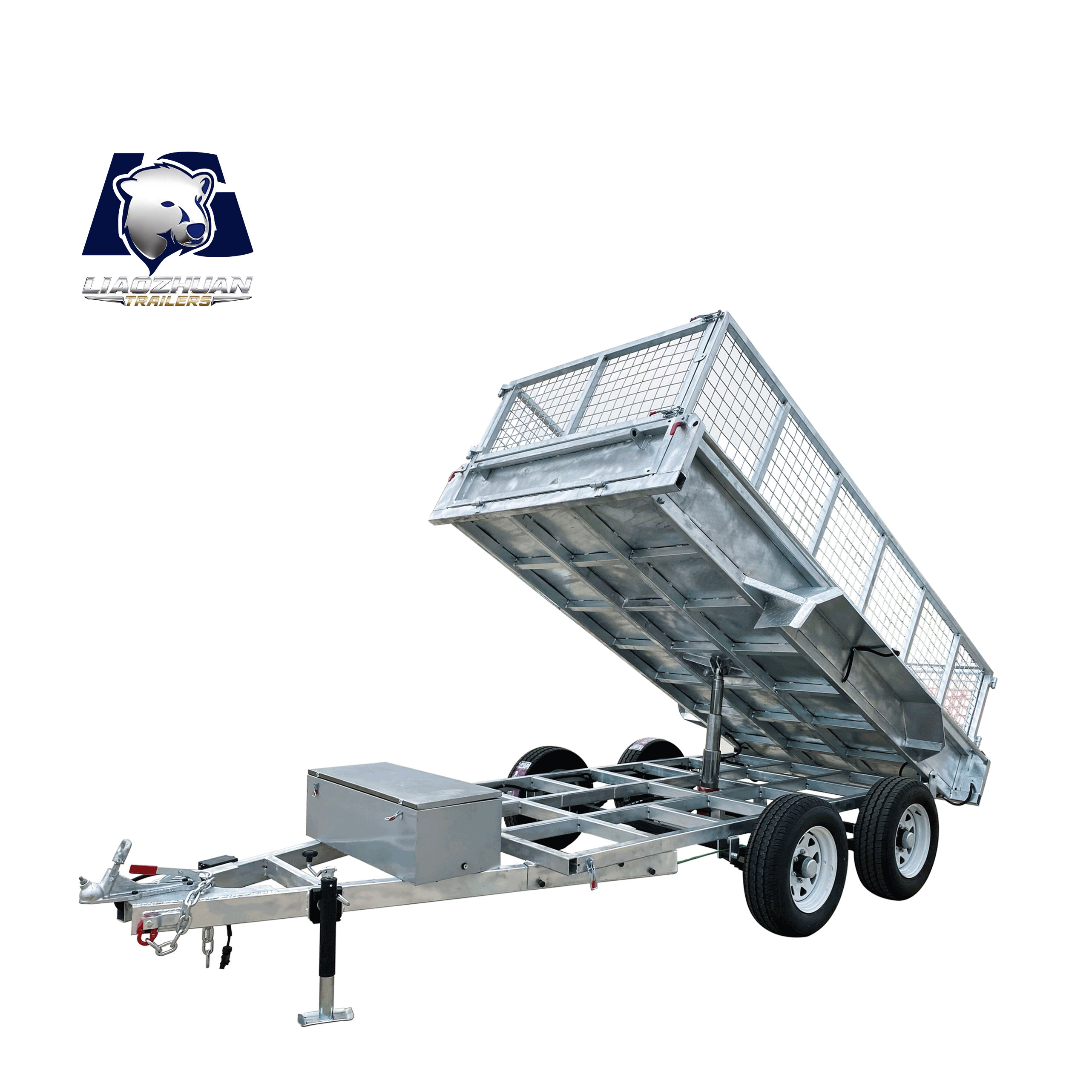 12×5 Hydraulic Tipper Galvanised Box Trailer 4500kg ATM (Electric Brake)