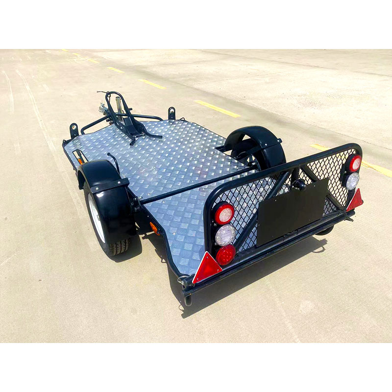 Single-axle hydraulic single motorcycle trailer