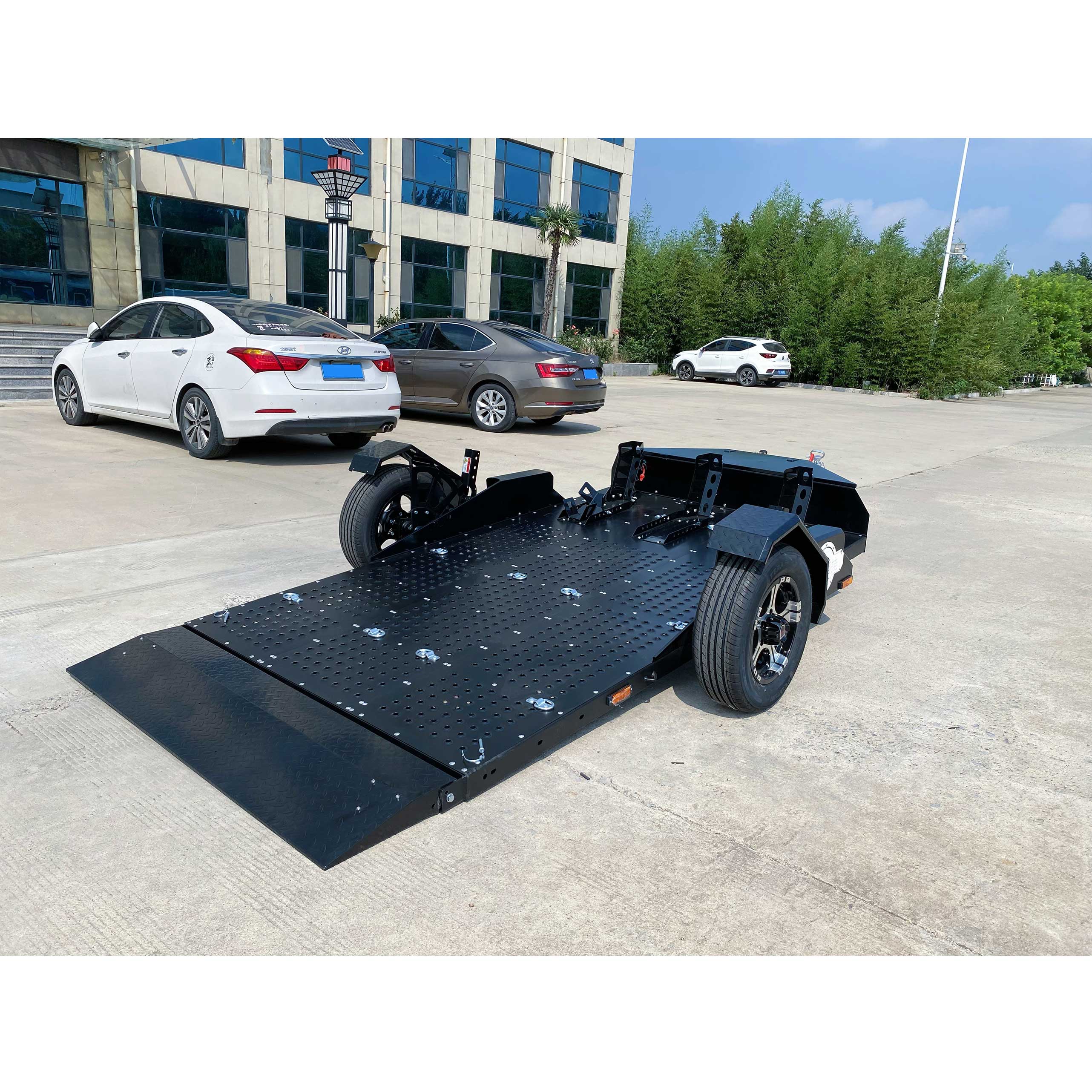Lift-type motorcycle trailer