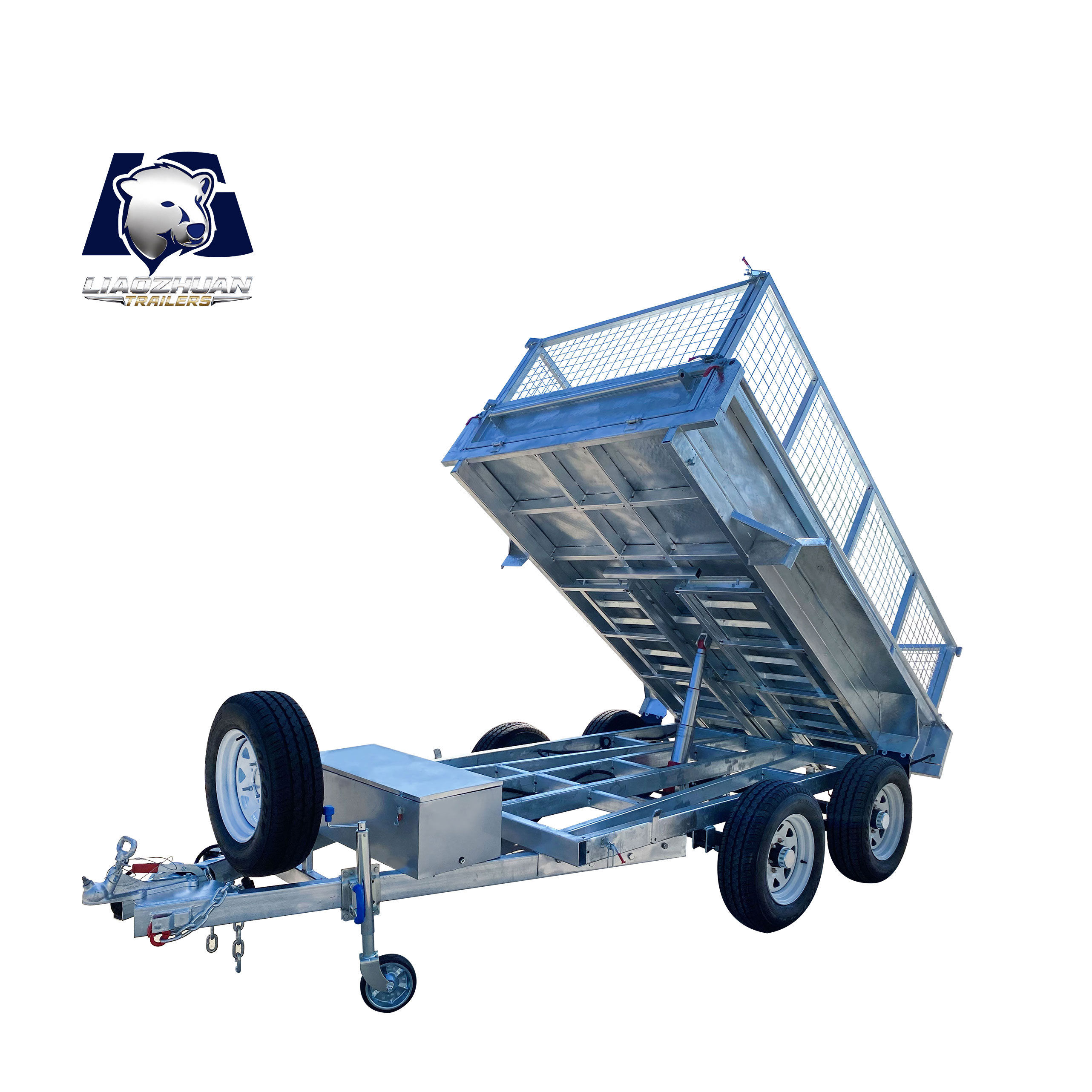 10×6 Hydraulic Tipper Galvanised Box Trailer 4000kg ATM (Electric Brake)