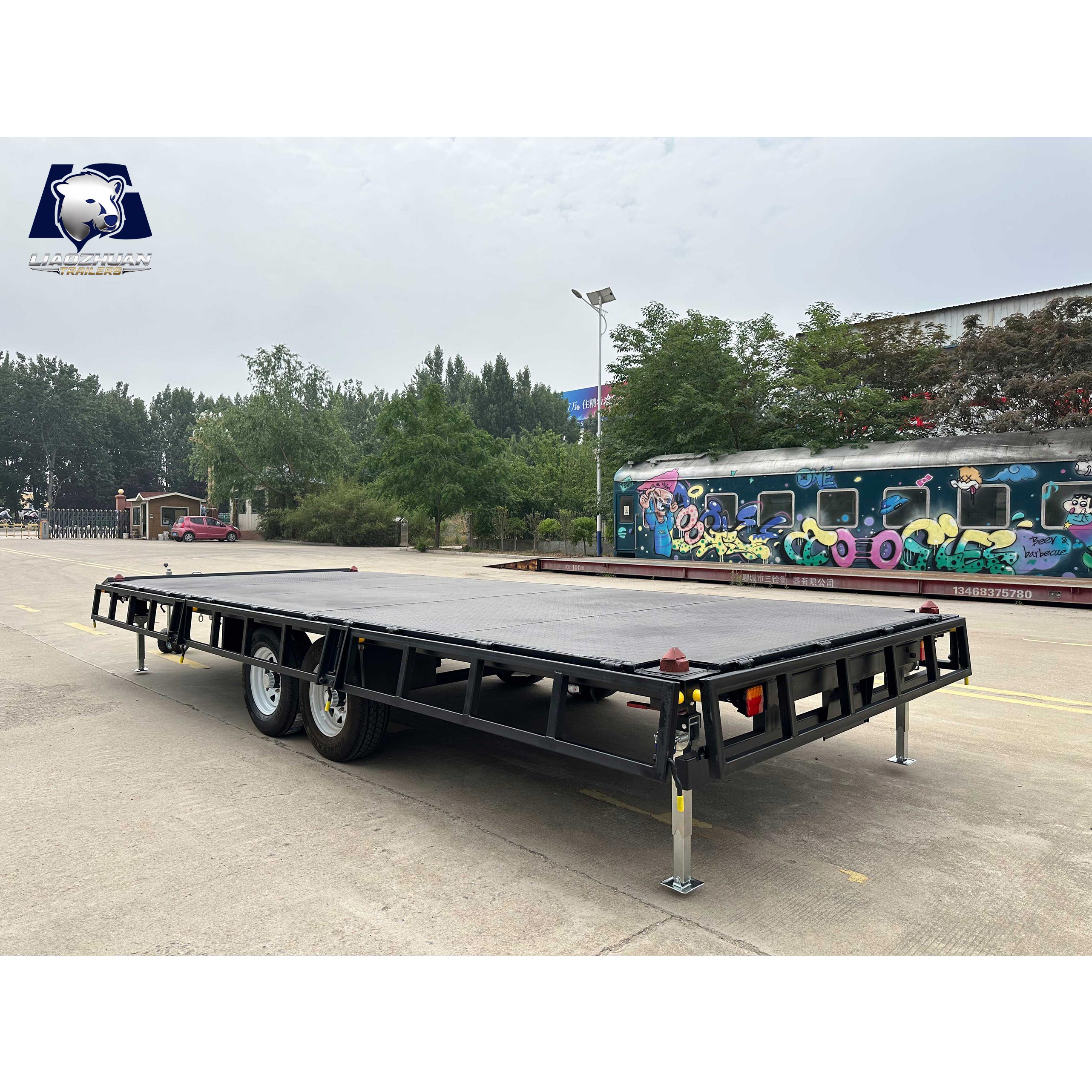 Dual-axis Flatbed Painting Trailer 4500kg ATM (Electric Brake)