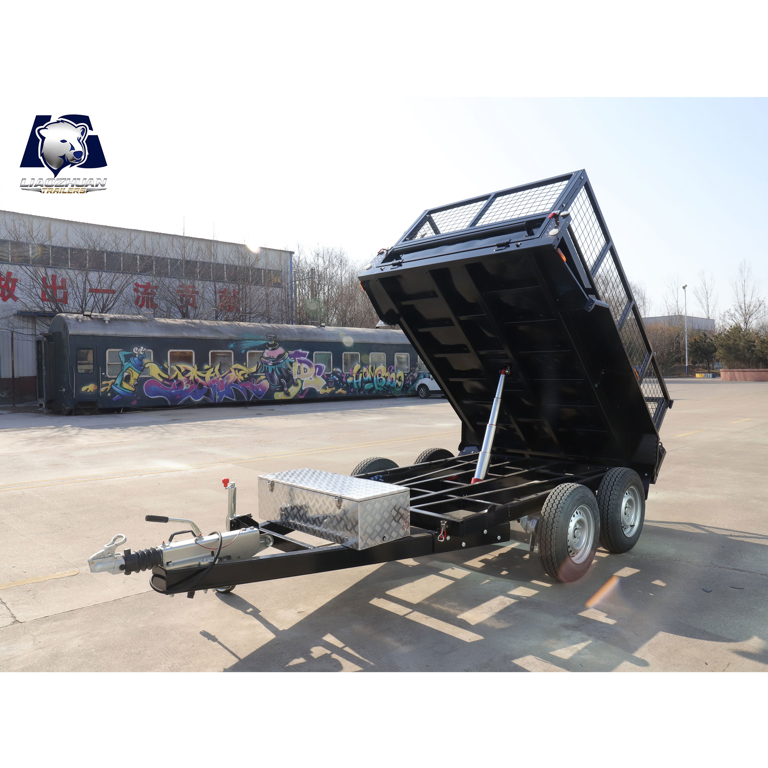 8x5 Hydraulic Dual-axis Tipper Painting Trailer 3000kg ATM (Collision Brake)