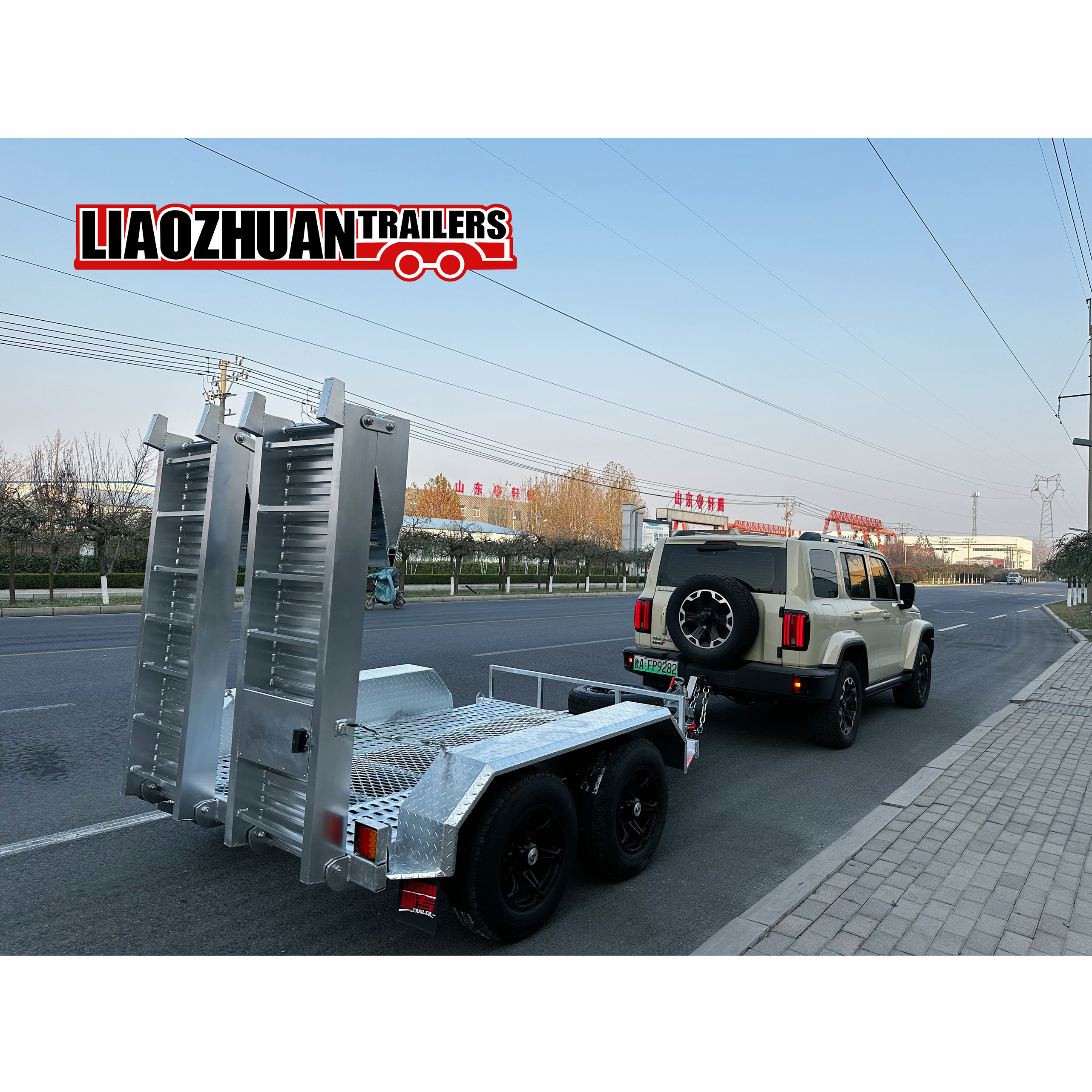 8×5 Double-axis Hot-Dip Galvanised Excavator Trailer 3500kg ATM