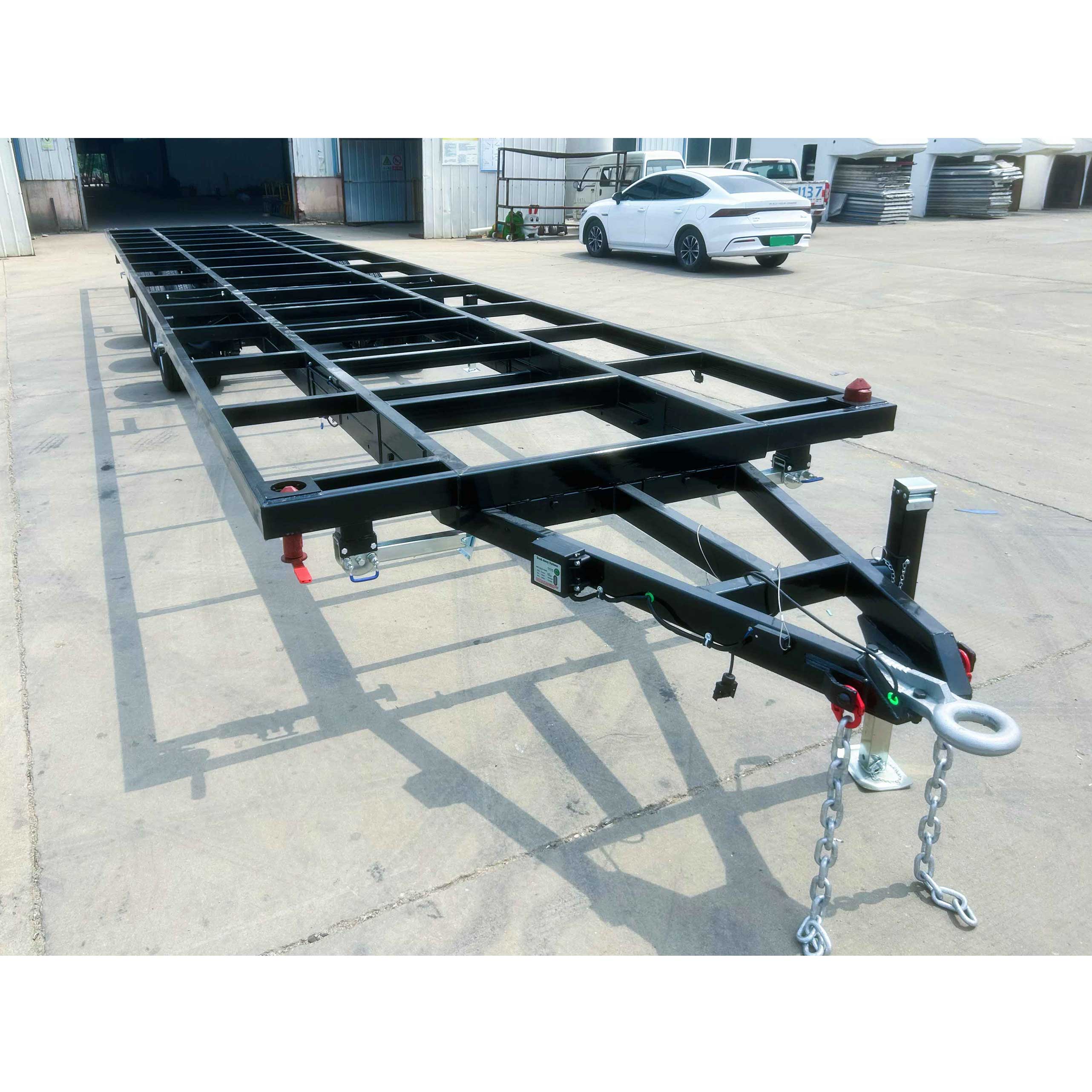 Super-long frame container house towing trailer