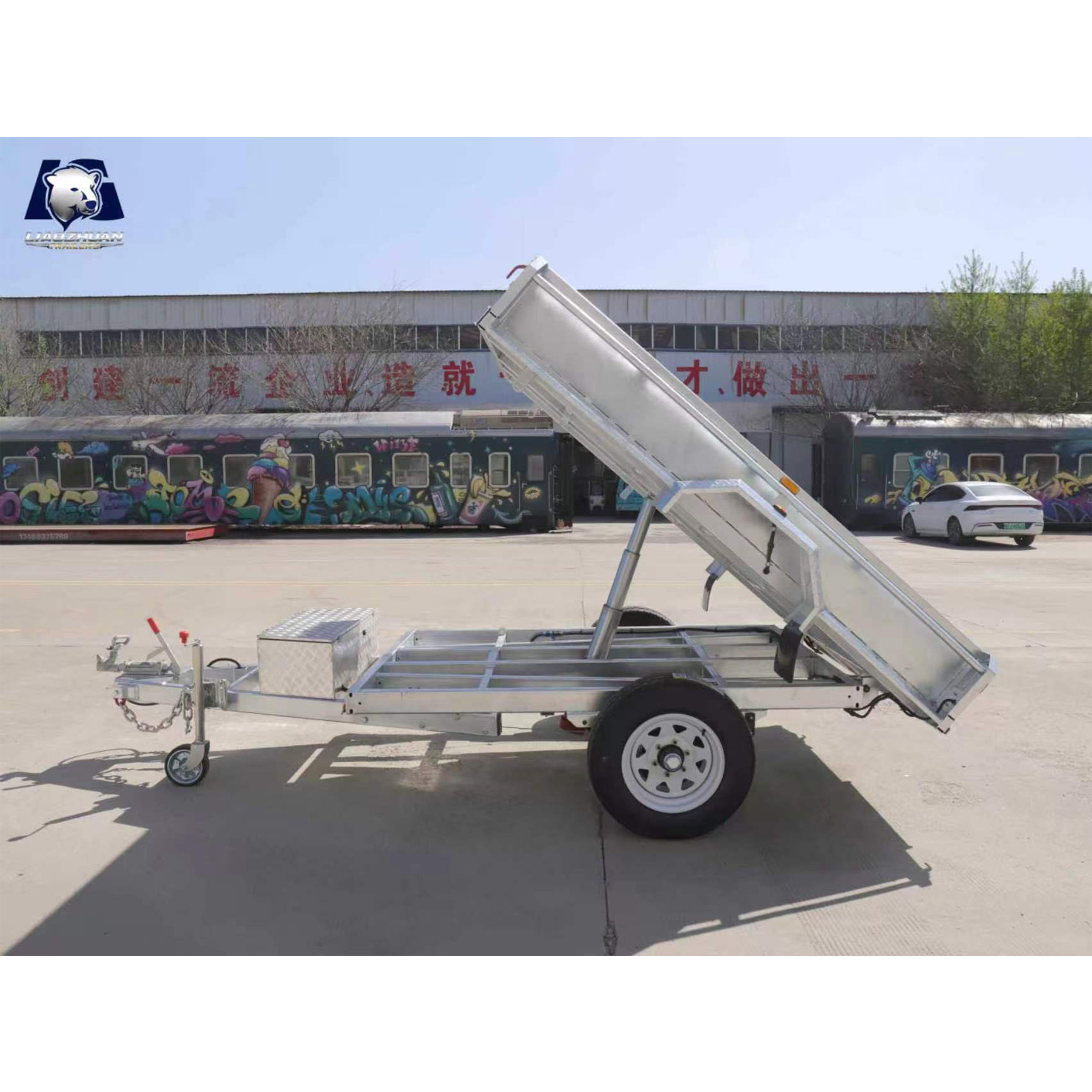 8x5 Hydraulic Single-axis Tipper Galvanised Trailer 1800kg ATM (Impact brake + butterfly brake)