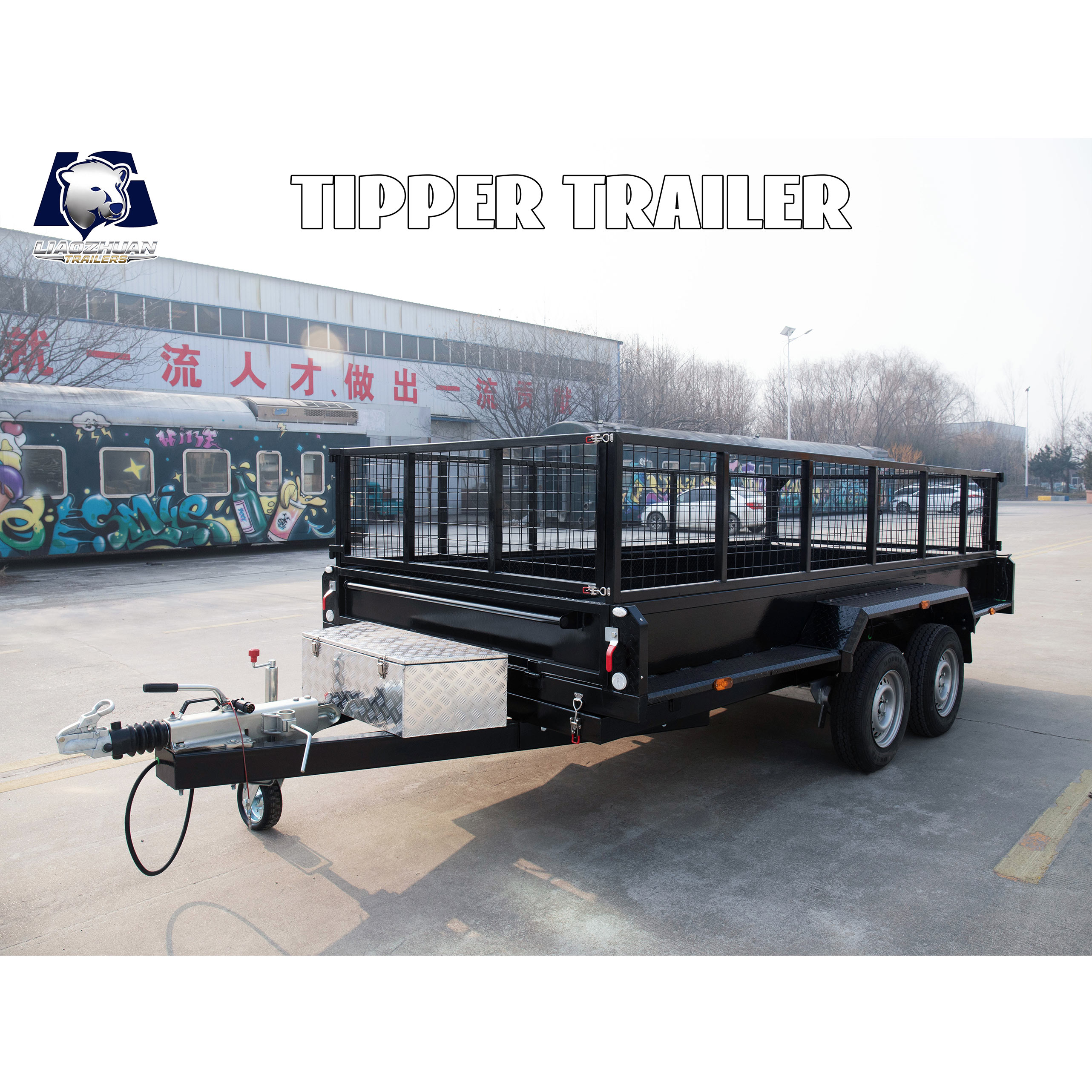 EU 14x6 Hydraulic Single-axis Tipper Painting Trailer 3500kg ATM (Electric Brake)