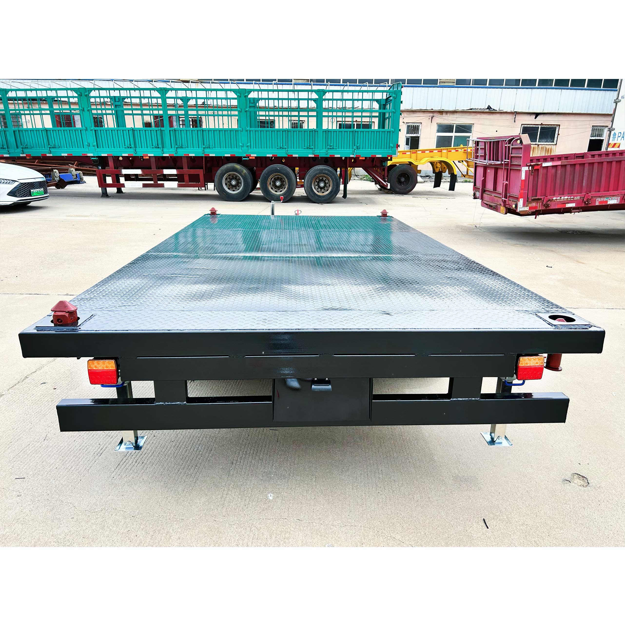 Bottom-plate container house trailer