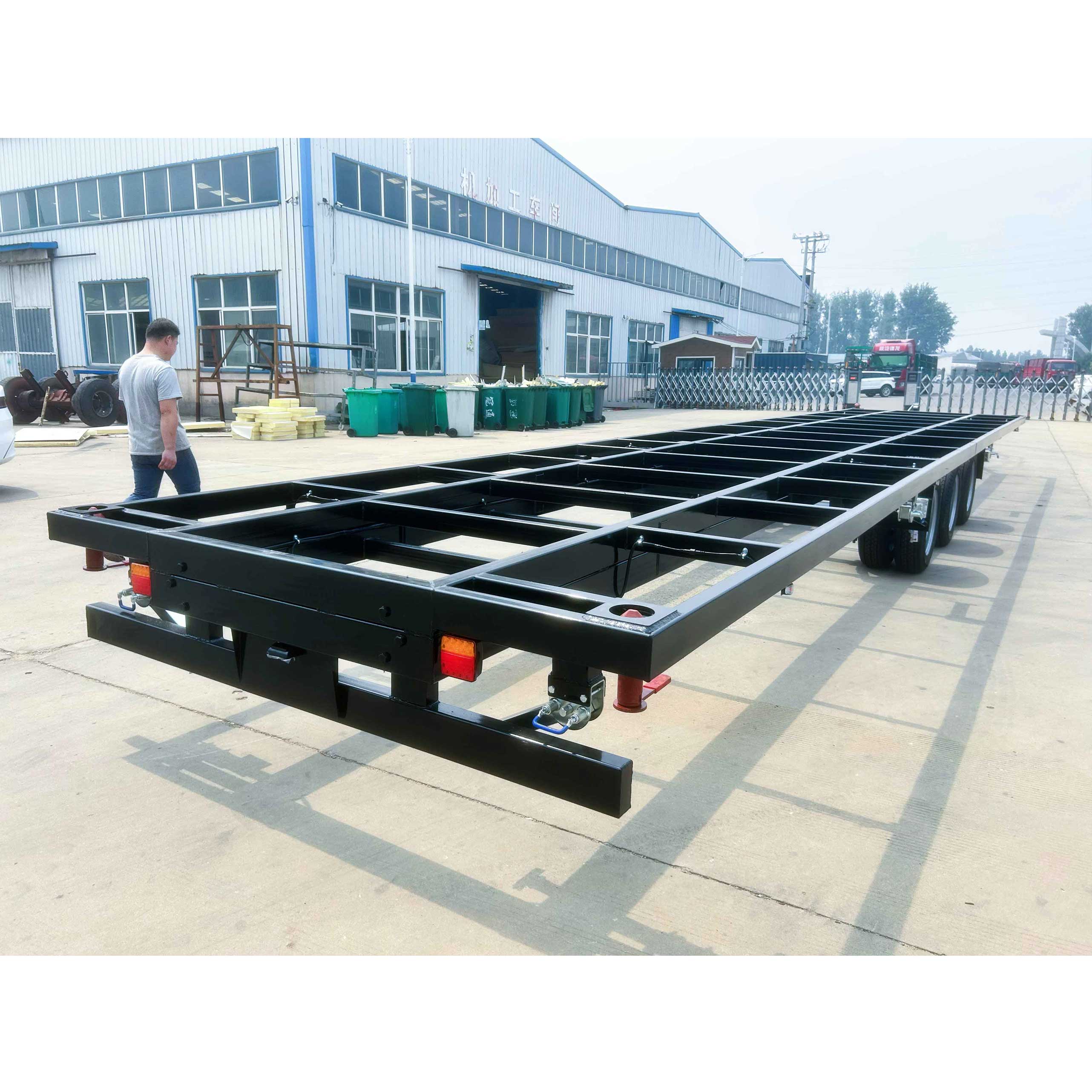 Super-long frame container house towing trailer