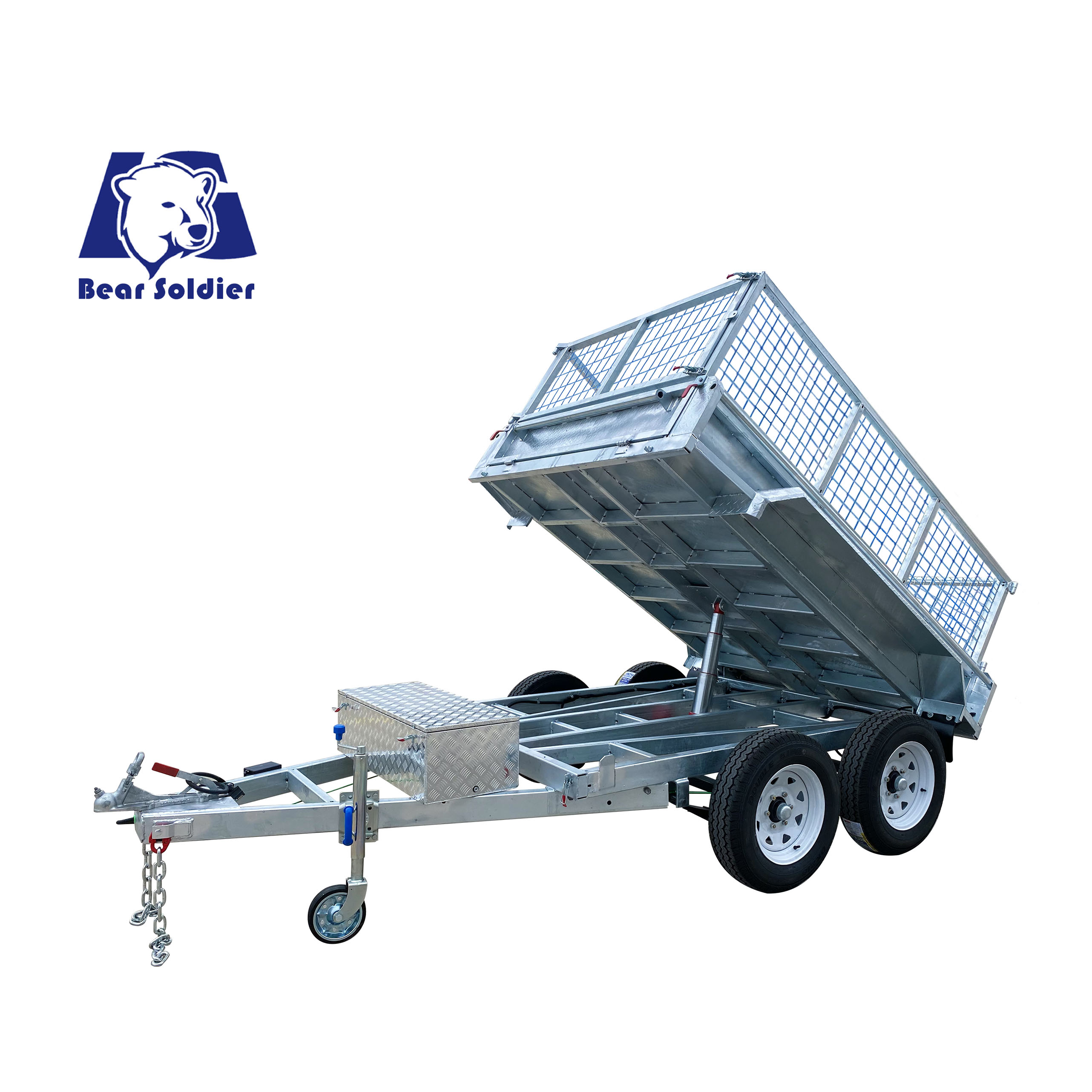 8x5 Hydraulic Tipper Galvanised Box Trailer 3500kg ATM (Electric Brake)