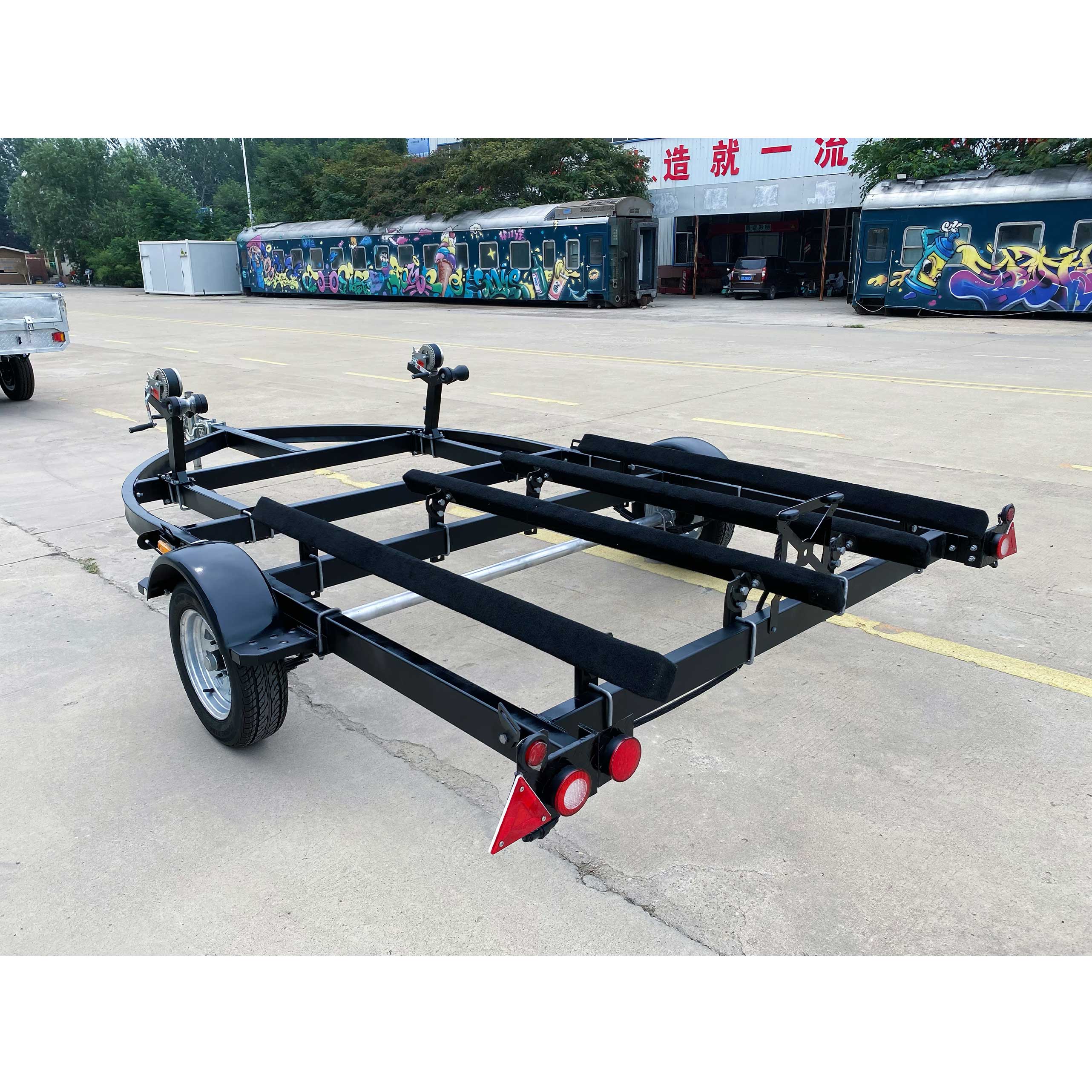 Double yacht trailer